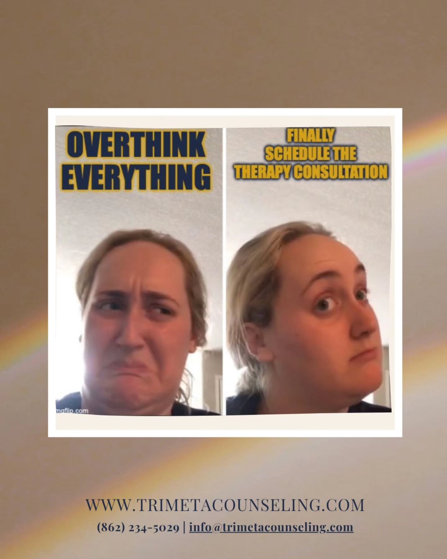 POV:
You’ve been thinking about therapy for 8 months but keep trying to convince yourself you’ll magically figure everything out alone.
👀
Book your free 15-min consultation. 💯