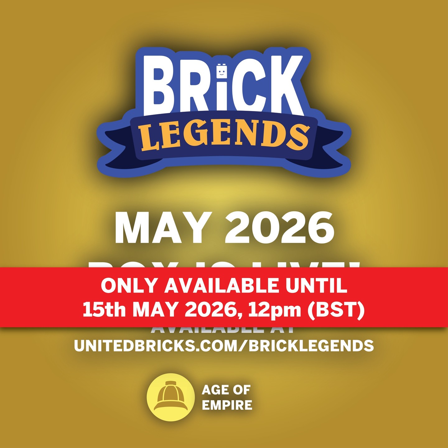 May 2026 Brick Legends Box is almost GONE!
Secure your May 2026 Box before 15th May 2026 at 12pm (BST)
Whether you want to try the May Box once (or jump in with a full subscription?) head to:
unitedbricks.com/bricklegends
⚠️ Subscriptions made after 15th May 2026 will NOT include the May 2026 Box.
📦 May 2026 Boxes ship from around 20th May 2026
-
#bricklegends #unitedbricks #lego #minifigures #afol #brickarms #customlego #militaryminifigs #ageofempire #may2026