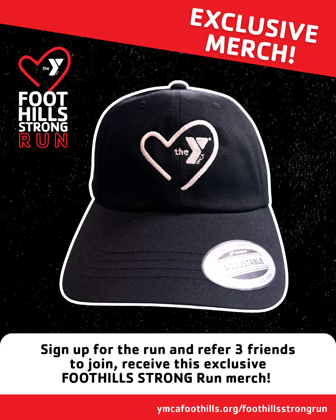 🏃♀️ Grab your crew and make it count 💥
Sign up for the FOOTHILLS STRONG Run, refer 3 friends, and unlock your code at checkout for exclusive merch you won’t want to miss 👀🔥
Register now: ymcafoothills.org/foothillsstrongrun