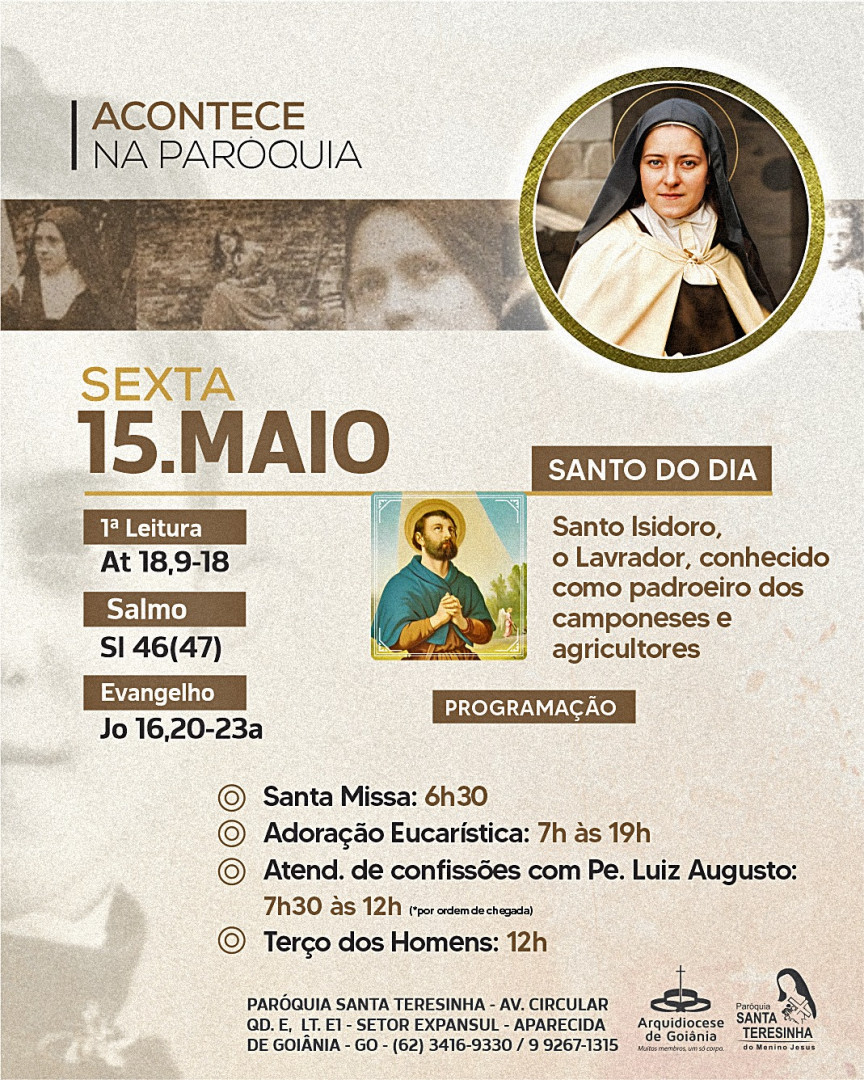 programação dia 15/05