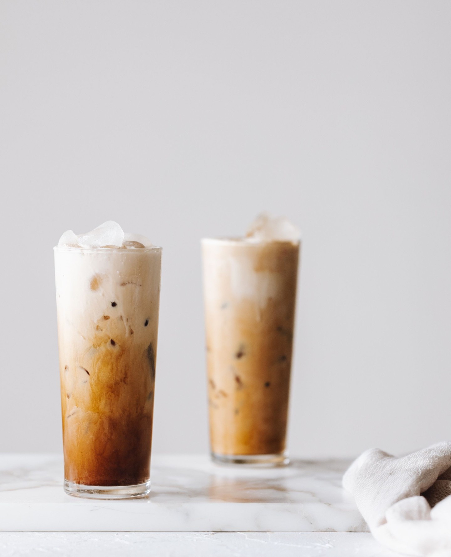 Iced lattes feel correct any time of year.