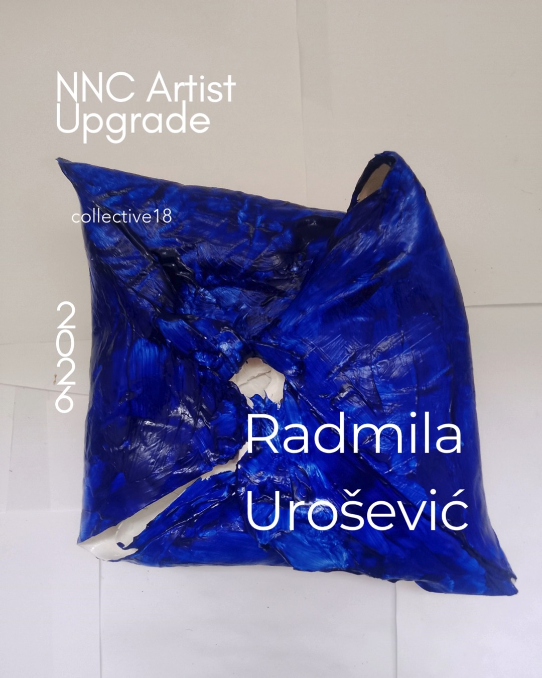 NNC Artist Upgrade | Radmila Urošević with us since 2018
IG @urosevic_radmila
At NNC Gallery London, we follow artists over time, observing how their practice develops, expands, and enters new material and spatial directions. Here are the latest updates from Radmila, whose research continues to explore painting beyond the traditional surface.
Radmila investigates painting as both a solid and liquid material, using colour as a physical substance capable of creating volume, presence and space. In her work, painting is no longer only an image or a surface, but an interface between the artist and the surrounding environment.
Her latest works include Blue Bird (2025), Paquet bleu et blanc (2026), and L’or du temps (2025), three pieces in which acrylic paint, wood, density and layered colour become a sculptural territory. Through these works, colour becomes matter, painting becomes object, and the artwork opens a contemplative dialogue between time, space and form.
This new update confirms the coherence of a practice that moves between contemporary painting, material research and spatial experimentation.
For collectors, curators, galleries, and art professionals interested in contemporary painting, sculptural colour, and the expansion of painting into space, Radmila’s work is a practice worth watching.
#NNCGallery #NNCGalleryLondon #Radmila #ContemporaryArt #ContemporaryPainting #SculpturalPainting #PaintingAsMatter #SolidPaint #MaterialResearch #ColourAsMatter #ArtAndSpace #ContemporarySculpture #WomenArtists #EuropeanContemporaryArt #ArtCollectors #Curators #Galleries #EmergingArtists #MidCareerArtists #ArtToWatch #NNCArtistUpgrade