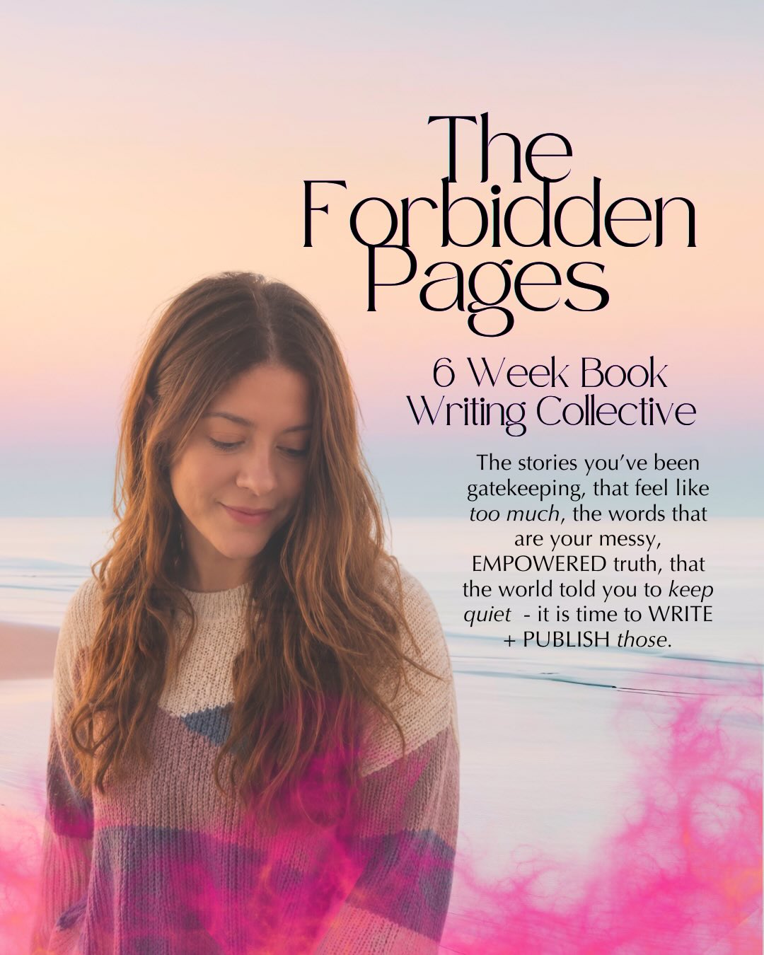 I woke up today and felt the rightness of an offer that’s been with me for a while.
I felt a fiery creative energy flow through me.
After the launch of my latest magazine issue this week and the stories that filled these new pages, I couldn’t wait a second longer to share about:
Forbidden Pages - the 6 week book writing collective.
It’s an activation, an opening, a full body YES to your next chapter.
There is a story within you, one you’ve been perhaps told to keep quiet, to make smaller, to tuck away.
THIS. This is the story you’re being invited to SHOUT ABOUT instead.
Imagine the audacity to WRITE it, despite everything.
Your book is the rising, the rebellion, the medicine, the light for all the times we were told to be nice and agreeable instead of speaking our truths.
Your book is the gateway to your next beautiful chapter.
If you’d like to write your book in this unapologetic, freeing, expansive way, I’ll show you how.
In six weeks, you’ll receive:
💎structural knowledge on book writing, as we move through the phases of planning, writing and publishing your book. You’ll receive a copy of my new writing guide as reference
💎embodiment tools and intuitive downloads to hone your practice
💎a unique writing ritual you can do each week
💎a community channel for all the questions you have around your specific book
*for all genres and levels of writer.
You’ll leave with the exact foundation you need to launch your published book from.
Will you join me? This is BIG and know you’re meant to be a part of it.
Do you feel the FIRE?
I sure do. 🔥
DM me to sign up this week for my promo pricing.
Book writing | writing collective | write in community | published author | soul work | intuitive development