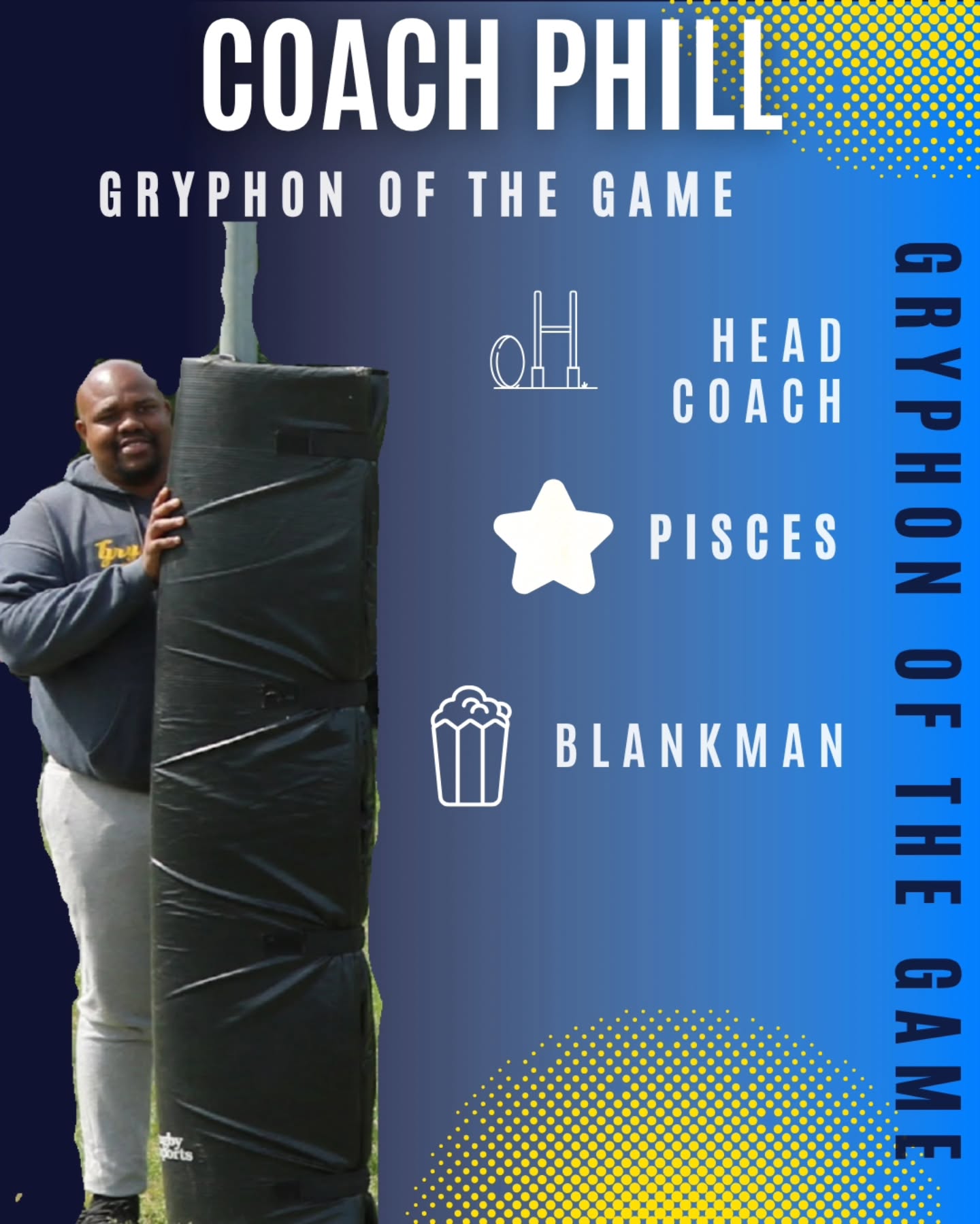 Shout out to our top performers against the Coyotes! Leading the way is Phill " The Thrill" Calhoun! He may have been on the sidelines, and then later tried to hide behind a post pad, but his impact on our Club can NEVER be obscured!
Phill has done so much for us. So much more than necessary. Seriously players, stop making his job so difficult and just be responsible adults. We really can't thank him enough for everything.
Thank you Phill!
(Dan and Jordan are cool too)