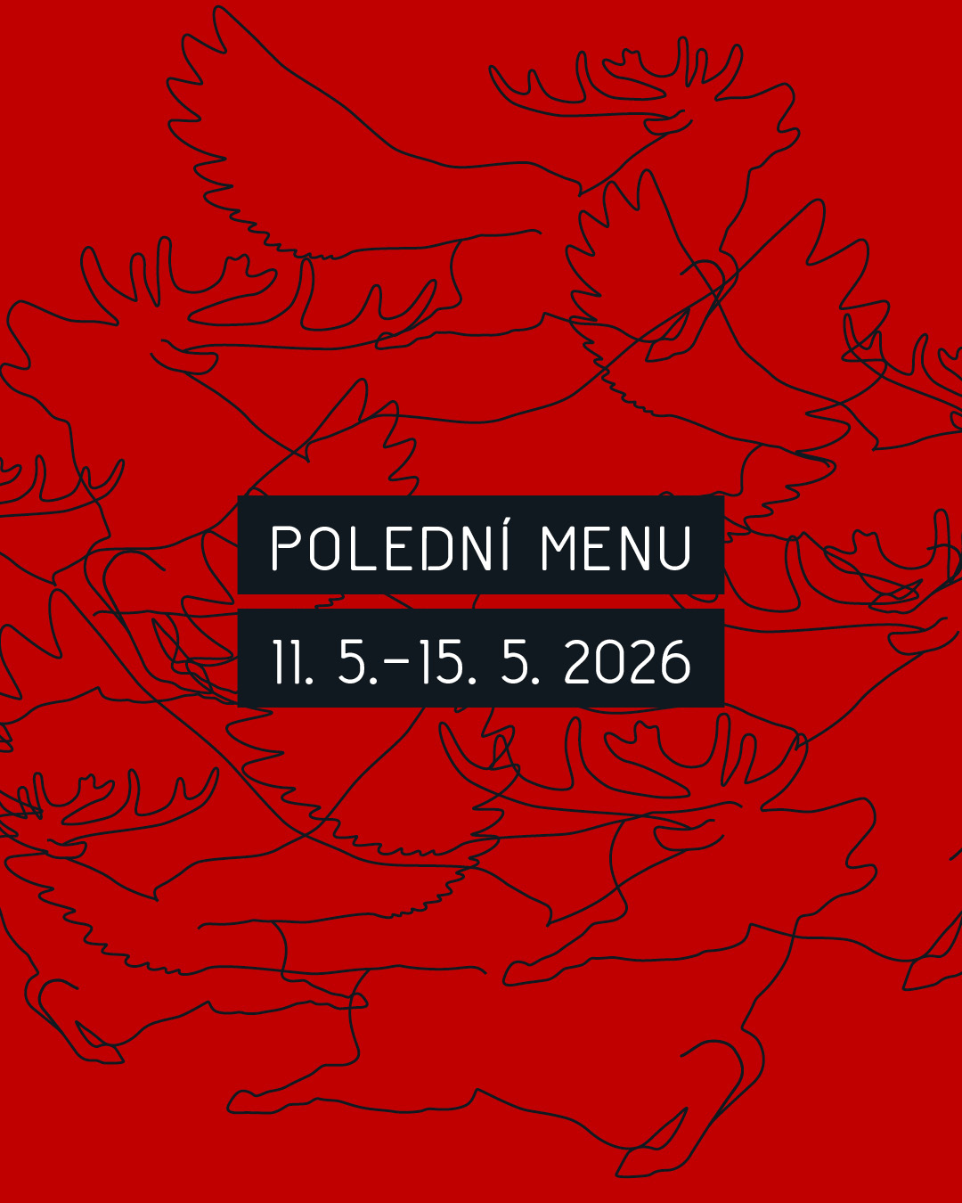 OBĚDOVÉ MENU 12. 5. - 15. 5.
Vyberte si z naší nabídky čerstvých a chutných jídel, přijďte k nám na oběd a užijte si příjemnou atmosféru Červeného Jelena.
Těšíme se na vás!
#cervenyjelen #polednimenu