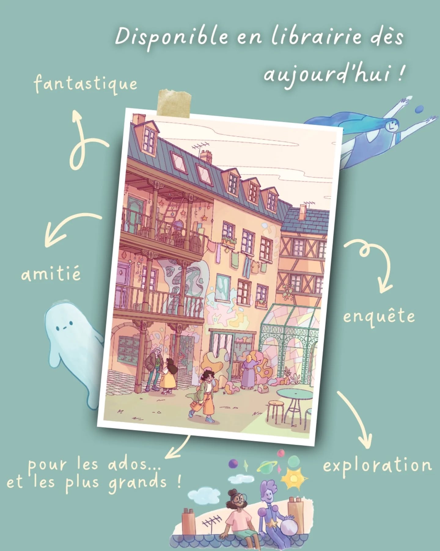 Ça y est, Le mystère de l’appartement n°13 est enfin disponible en librairie !!! 🌈
Partez dès aujourd'hui en quête de Selma avec Adel et Youssra pour découvrir les mystères que cache leur immeuble 🔍
"Adel et Youssra mènent l'enquête pour retrouver leur amie, Selma, disparue mystérieusement. Incarne Adel, discret•e et attentif•ve aux détails, ou Youssra, sociable et directe. Le temps est limité, il faudra observer, choisir une stratégie et accepter de recommencer !"
#bandedessinée #enquete #mystère #onnecomptepaspourdubeurre