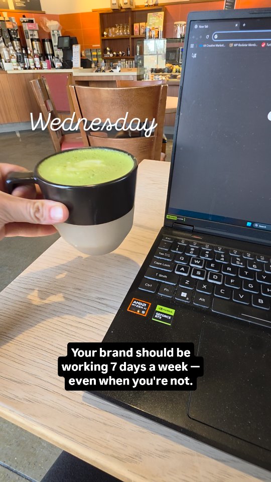 When you build your brand properly, it works for you every single day of the week. 📅🙌🏼
