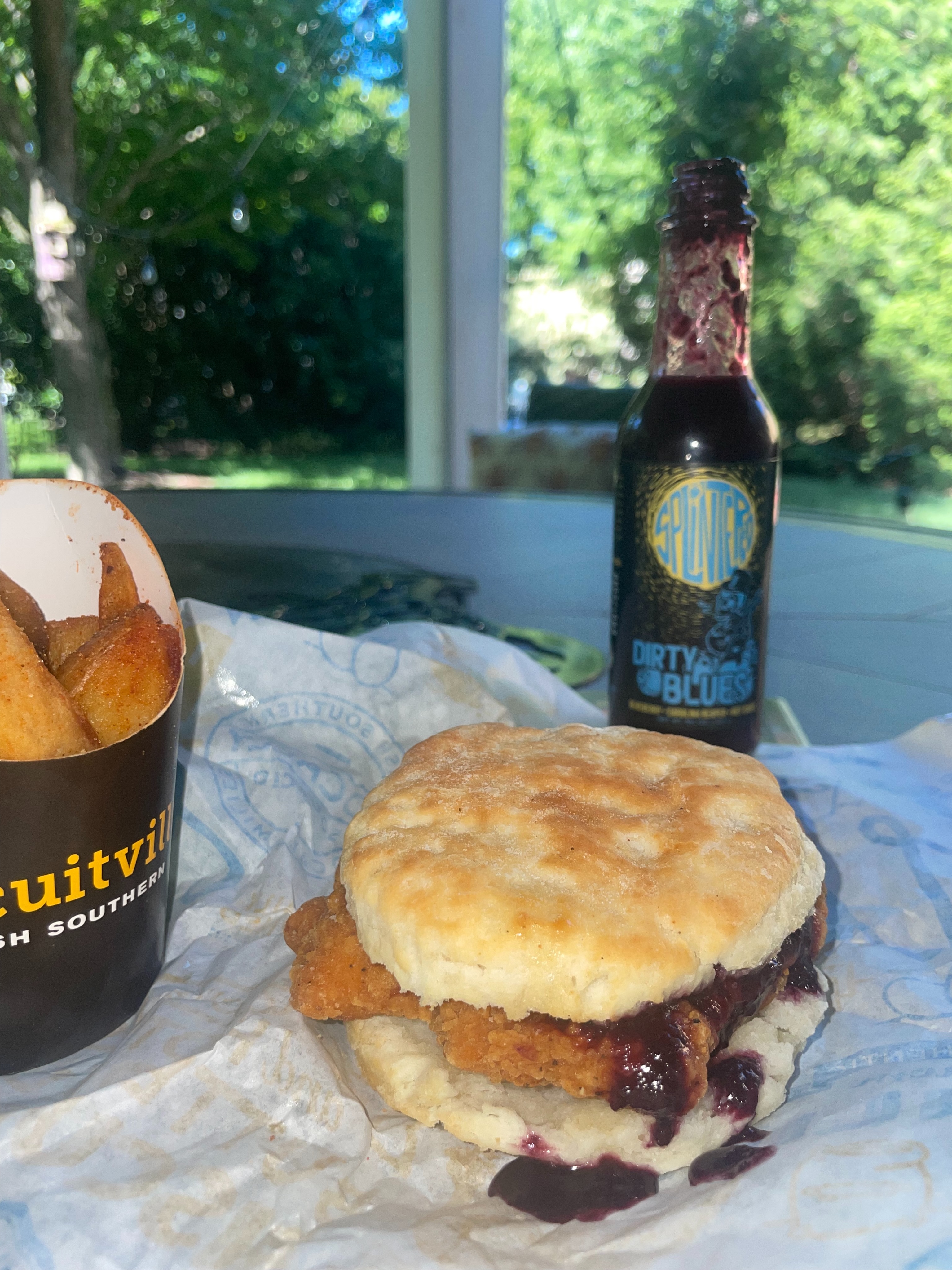 Celebrated a little too much after our daughter’s college graduation from @winthropu! Needed some @biscuitville and #DirtyBlues to get going this morning!