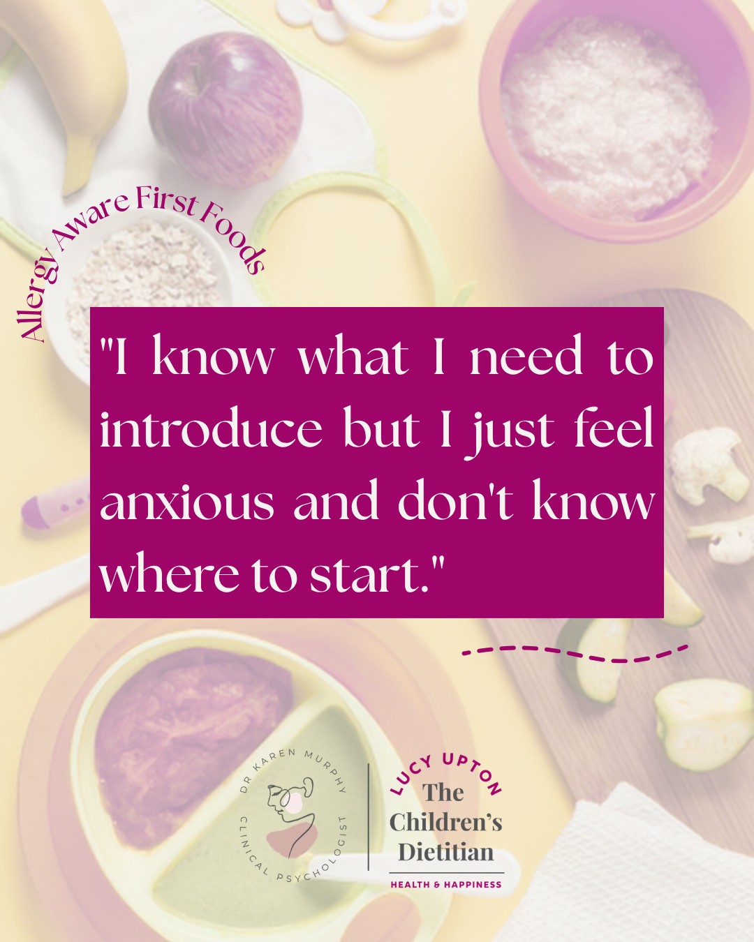 If you've said this out loud or just thought it quietly to yourself, we want you to know you are not alone.
We hear this a lot in our work with allergy families. Parents who have done the reading, attended the appointments, and understand exactly what the guidance says. Parents who are informed, who care deeply, and who are still finding themselves frozen when it comes to actually doing it.
As I mentioned in my post yesterday, the theme of mental health awareness week this year is action: moving beyond awareness to taking small steps that can improve mental health. This is exactly why Lucy and I built our course- Allergy Aware First Foods.
Because knowing something and feeling ready to act on it can be two completely different things. And the space between those two things is not a character flaw. It is not a failing. It is not you being a bad parent.
The emotional weight of keeping your child safe can make challenging to implement the clinical guidance.
That gap is real. It is valid. And it is exactly what we are here to address.
Drop a 🙋 below if this has been you, we have something coming soon which is made for you.