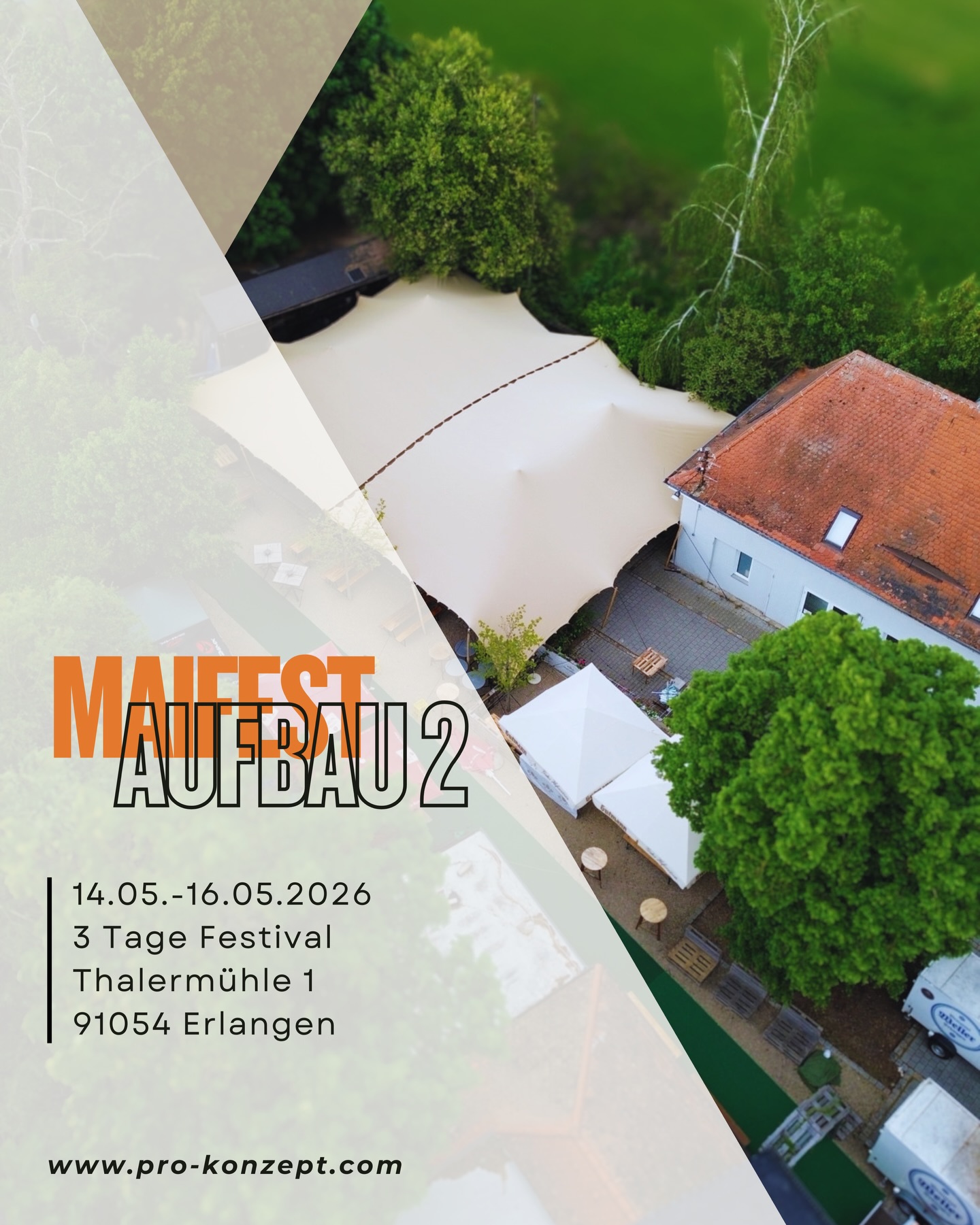 Endspurt geschafft! Wir sind READY für das @maifest.erlangen 2026 im @gasthausthalermuehle! 🍻🎪🔥
Heute wurde noch einmal mit Vollgas gearbeitet und jetzt steht fest:
Der Aufbau ist komplett abgeschlossen und wir sind mehr als bereit, gemeinsam mit euch zu feiern! 🙌
Was heute noch passiert ist? 👇
✅ Die Bühne steht
✅ Licht-, Ton- und PA-Technik sind komplett aufgebaut
✅ Strom & Verkabelung laufen
✅ Loungen, Sitzbereiche und Deko wurden eingerichtet
✅ Die letzten Feinheiten und Vorbereitungen sind erledigt
✅ Das gesamte Festivalgelände ist fertig aufgebaut
Kurz gesagt:
ALLES STEHT. ALLES IST BEREIT. 🚀
Egal ob Sonne oder Regen, dank unseres riesigen Festzelts feiern wir wetterunabhängig mit euch bis in die Nacht! ☀️🌧️🍺
Jetzt fehlt nur noch ihr! ❤️
Morgen öffnen sich endlich die Tore und wir können es kaum erwarten, gemeinsam mit euch das Maifest 2026 in der Thalermühle Erlangen zu feiern! 🎶✨
Mit dabei:
@schwaebisch7
@alpenblech
@scusi_signorina
@hertz7.band
@aiiwa_event
Danke an alle Helfer, Partner und Unterstützer, die in den letzten Tagen alles gegeben haben! 💪
Wir sehen uns morgen ab 10 Uhr!
#MaifestErlangen #Maifest2026 #Thalermühle #Erlangen #Event