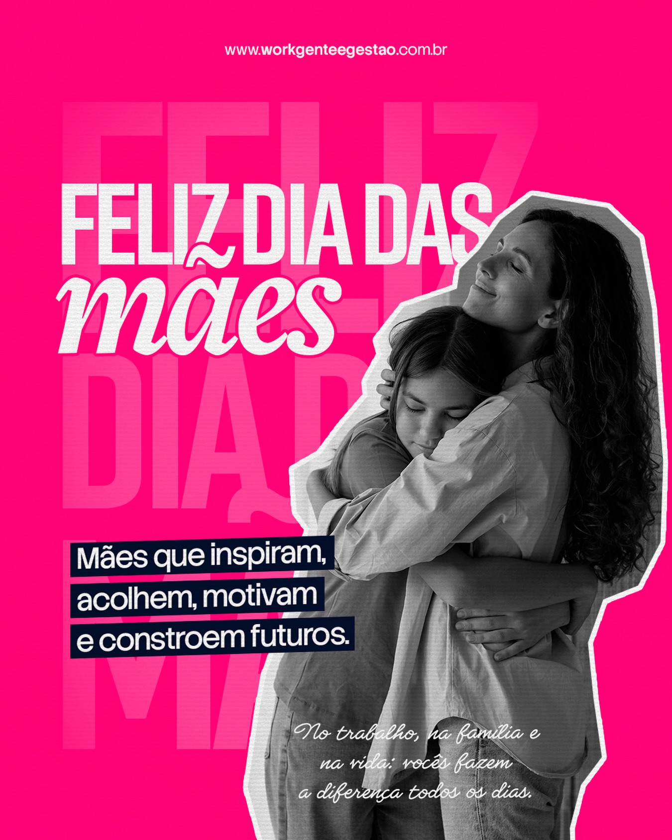 Tem amor que acolhe.
Tem amor que ensina.
Tem amor que transforma pessoas para a vida inteira.
Hoje celebramos todas as mães que, com força e sensibilidade, constroem futuros dentro e fora de casa. ❤️
A Work Gente & Gestão deseja um Feliz Dia das Mães para todas que inspiram, cuidam, lideram e fazem a diferença todos os dias. ✨