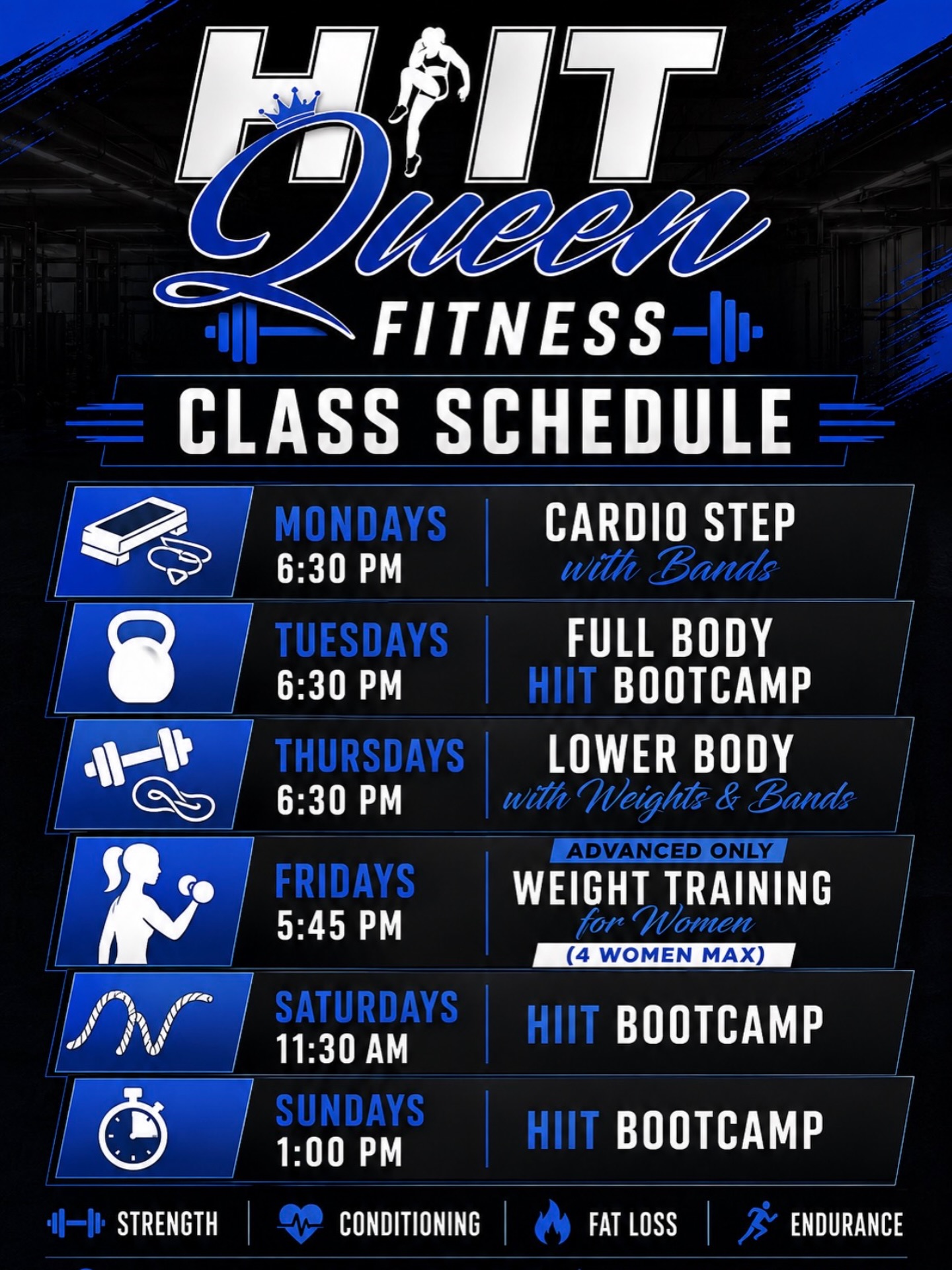 Class Schedule! 💙💙💙