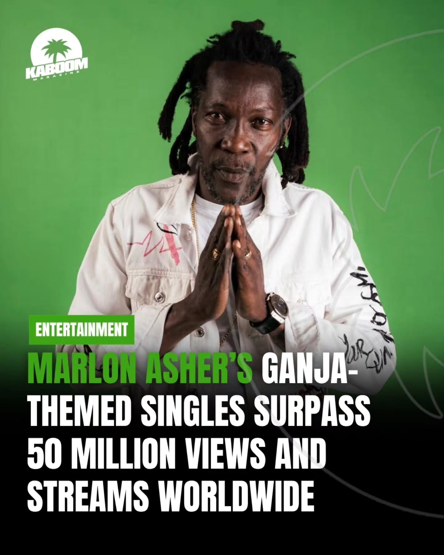 Trinidadian reggae singer Marlon Asher is celebrating 22 years since the release of his most renowned single “Ganja Farmer,” which has grown into a global herb anthem played at parties and reggae events worldwide.
The celebration comes as Asher recently unveiled his new Ganja Farmer EP. Named after the iconic hit, the project features major collaborations including “In The Hills” with Masicka and “Uncle” with fellow Trinidadian dancehall star Prince Swanny.
The latter has already amassed close to one million views on YouTube since its release, while Asher continues to generate millions of streams and views across his cannabis-themed catalog.
“Ganja Farmer” has accumulated over 30 million views across its various versions on YouTube, along with more than 23.5 million Spotify streams.
Other fan favorites, including “Strictly High Grade,” have also seen strong success, with the track surpassing 14 million views.
More on Kaboommag.com 🗞
#Kaboom #KaboomMag