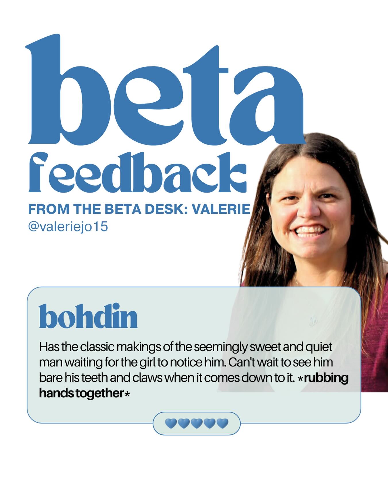 Still obsessing over beta feedback on my characters. Here’s one about Bohdin from an amazing beta reader of mine @valeriejo15 ! 🥹🫶🏼❤️