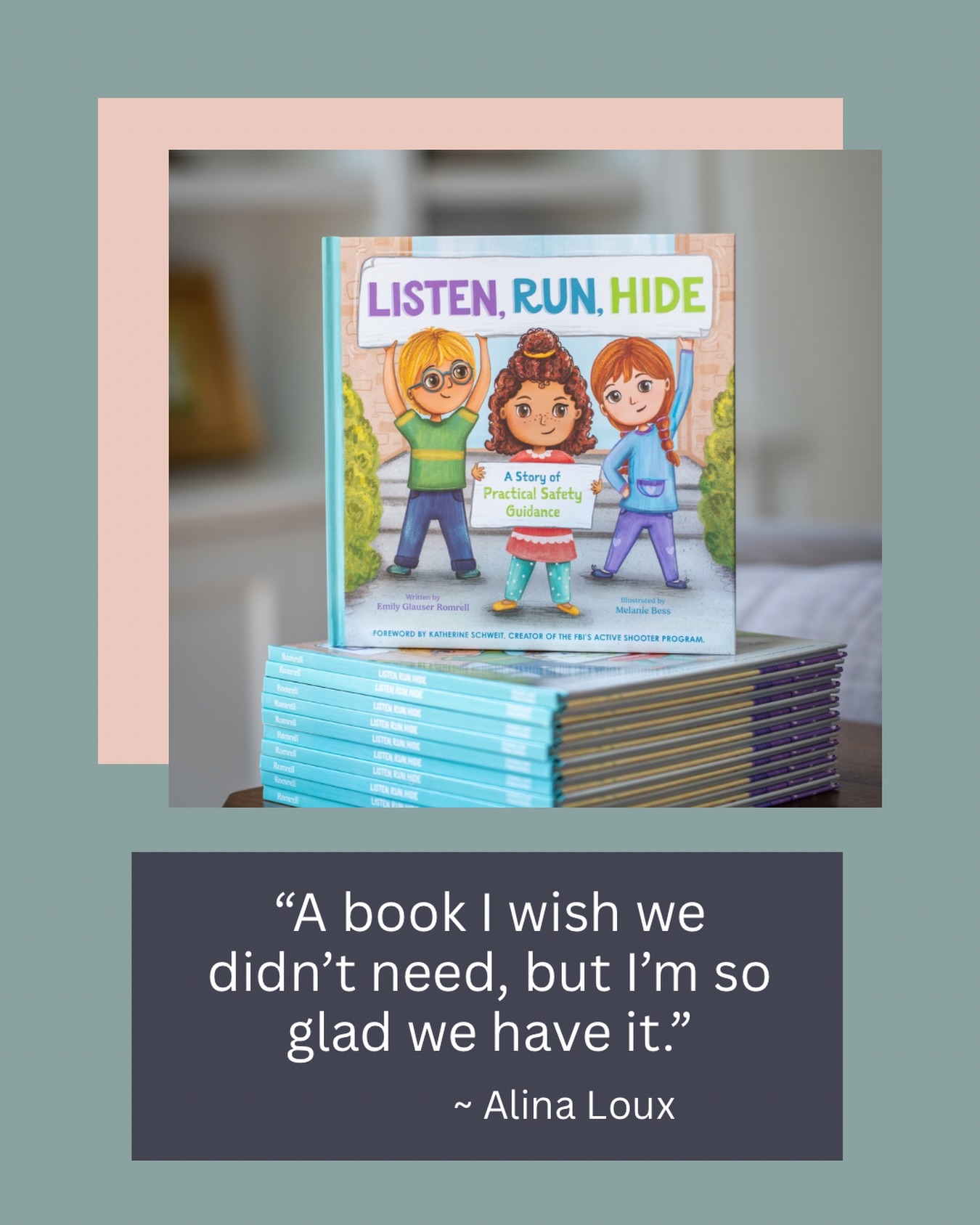 @alinawritesbooks speaking the words that we are all thinking.
No one WANTS to talk to their child about lockdown drills. It shouldn’t be necessary because they should just be safe at school.
It’s hard to even think about it, let alone talk to your child about it.
But when you push through your own discomfort and bring it up to your child you:
• Show them YOU can handle the conversation,
• Give them a place to offload their feelings, and
• Continue building their trust that they should come to you for anything having to do with their safety.
Plus there is the huge added benefit that no one is going to teach your child about their safety like you.
Grab the book that will help you master one of the trickiest safety conversations at the link in my bio.
#kidsbook #bookonsafety #childrensbook