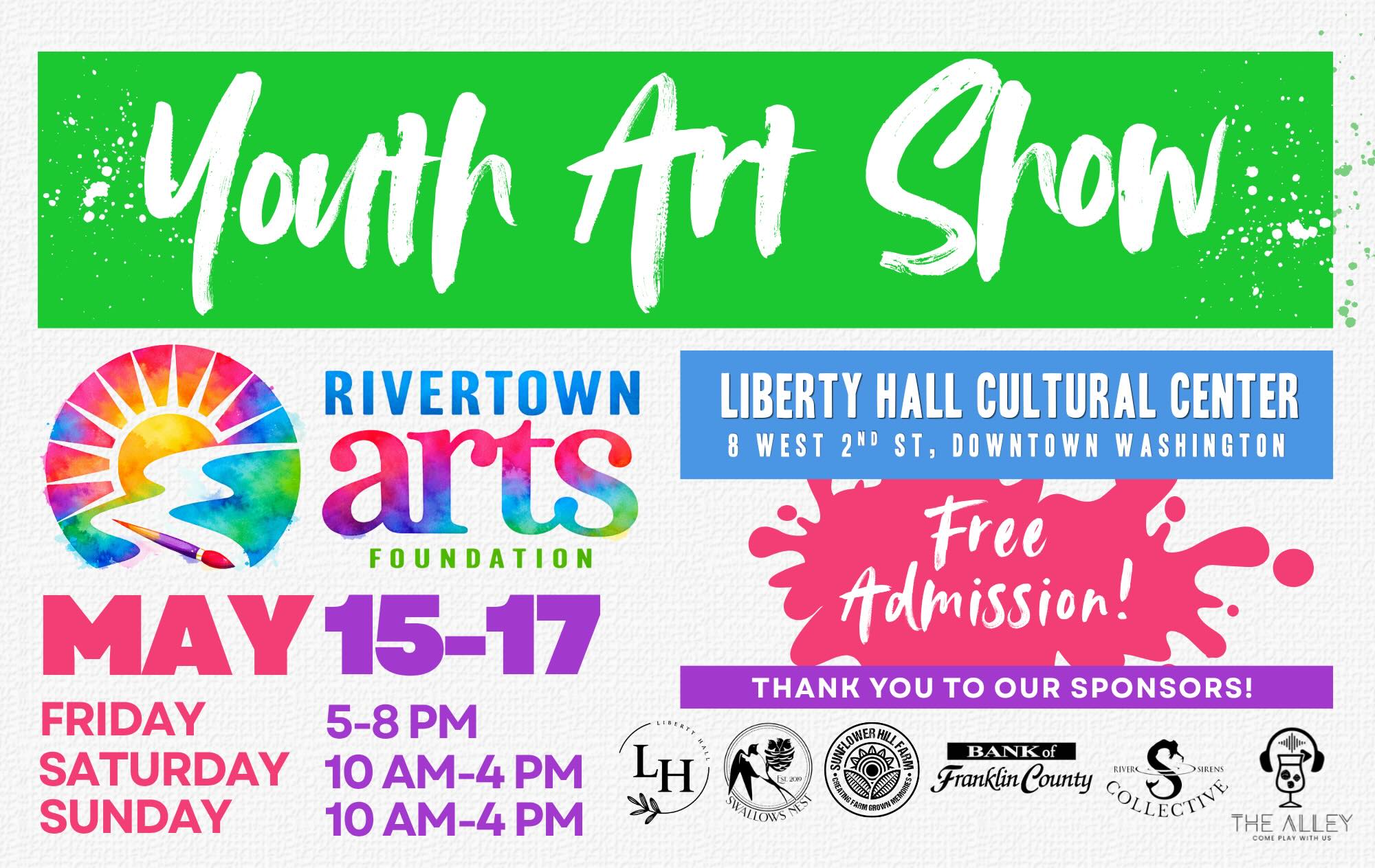 You won’t want to miss this! This weekend is the Rivertown Art Foundation’s Youth Art Show downtown at Liberty Hall Cultural Center! Bring your family to be inspired by 72 emerging artists! This free community event will be open during the Art Fair & Wine Fest. #community