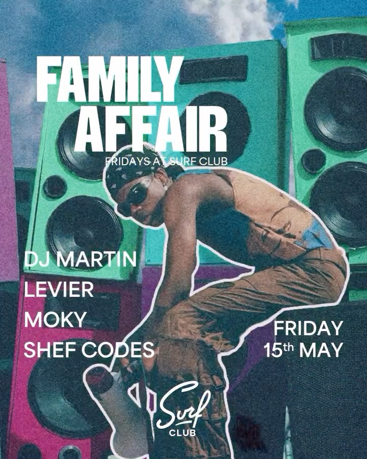 Your weekly hip-hop ritual.
This Friday, Family Affair welcomes special guest DJ @iamdjmartin_ from Tokyo, Japan, alongside @misterlevier, @officialmoky, and @mrshefcodes for a night built on smooth R&B, hip-hop, and energy that carries through till late.
Where the city comes together.
Where the playlist never misses.
Only at Surf Club.
#SurfClubDubai #FamilyAffair #DubaiNightlife
