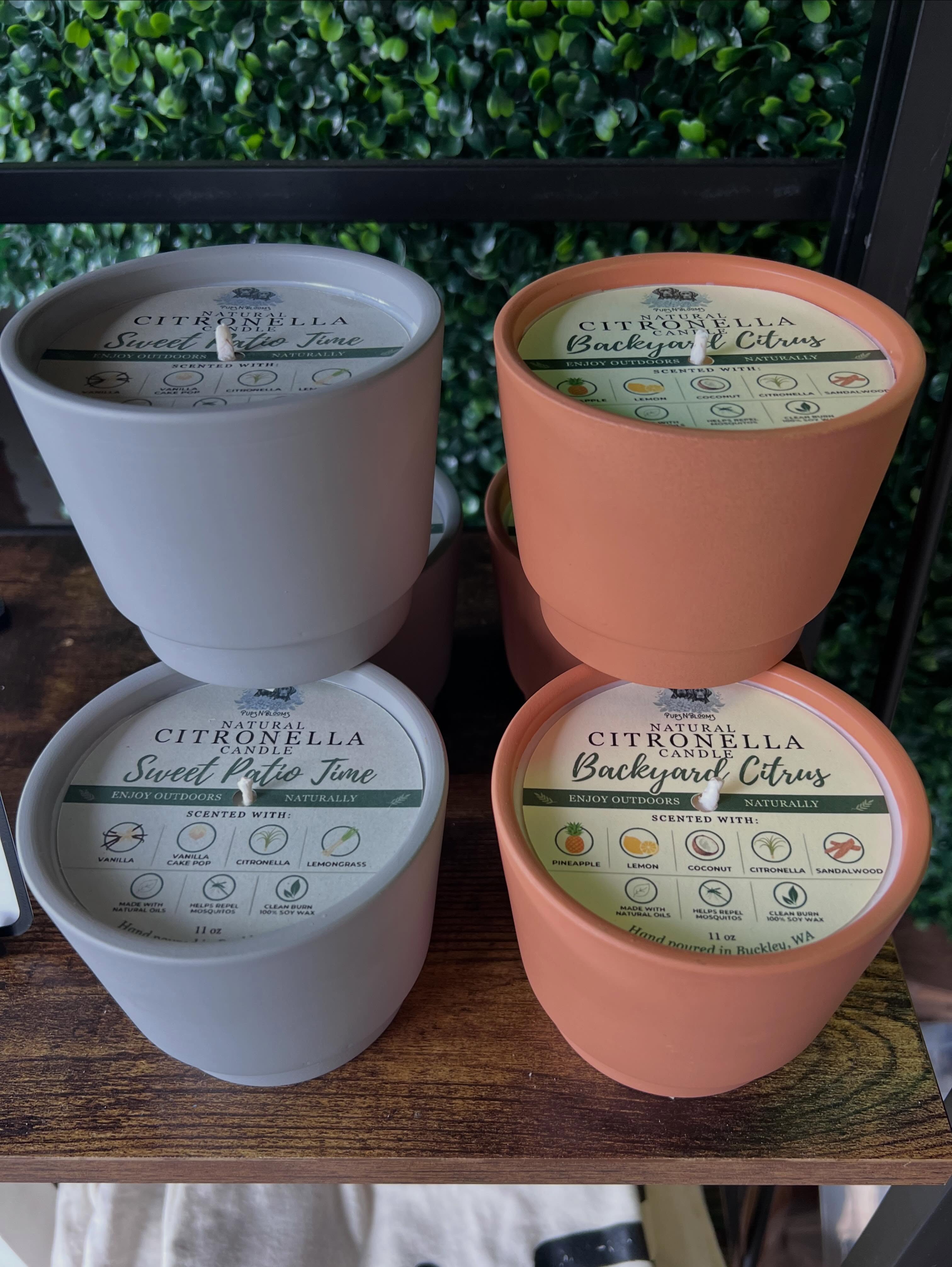 Citronella candles now in stock at @esasdirtymix just in time for Mother’s Day ♥️
These scents were blended completely from scratch by me—no premixed fragrance oils involved.
✨ Sweet Patio Time
Vanilla • Vanilla Cake Pop • Green Tea • Citronella • Lemongrass
Warm vanilla cake and bright citrus melt into a soft, inviting scent, lifted by delicate green tea and lemongrass. A subtle touch of citronella makes this candle perfect for slow summer nights spent unwinding outdoors.
✨ Backyard Citrus
Pineapple • Lemon • Coconut • Citronella • Sandalwood
Bright pineapple and fresh lemon create a juicy, uplifting scent, softened with a hint of citronella for effortless outdoor enjoyment. Creamy coconut and sandalwood round it out with warm, sunny backyard energy.
Grab yours today at Esa’s in Enumclaw, or preorder online starting May 12 ☀️