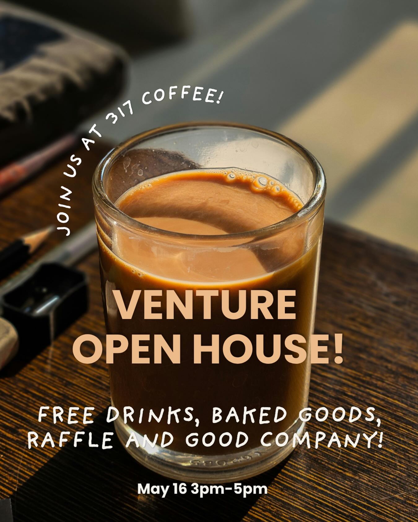 Let Venture buy you a coffee this weekend!
Stop by our open house event and get to know our owners and coaches, learn more about our action packed classes and connect with other families in the community!
Enjoy free drip coffee, lemonade, and baked good and enter a raffle to win prizes including merch, free @actionwakepark passes, $150 off Venture classes and more!
Where: 317 Coffee 3424 Chicago Drive Suite 1
Hudsonville MI 49426
When: May 16 2026 3pm-5pm