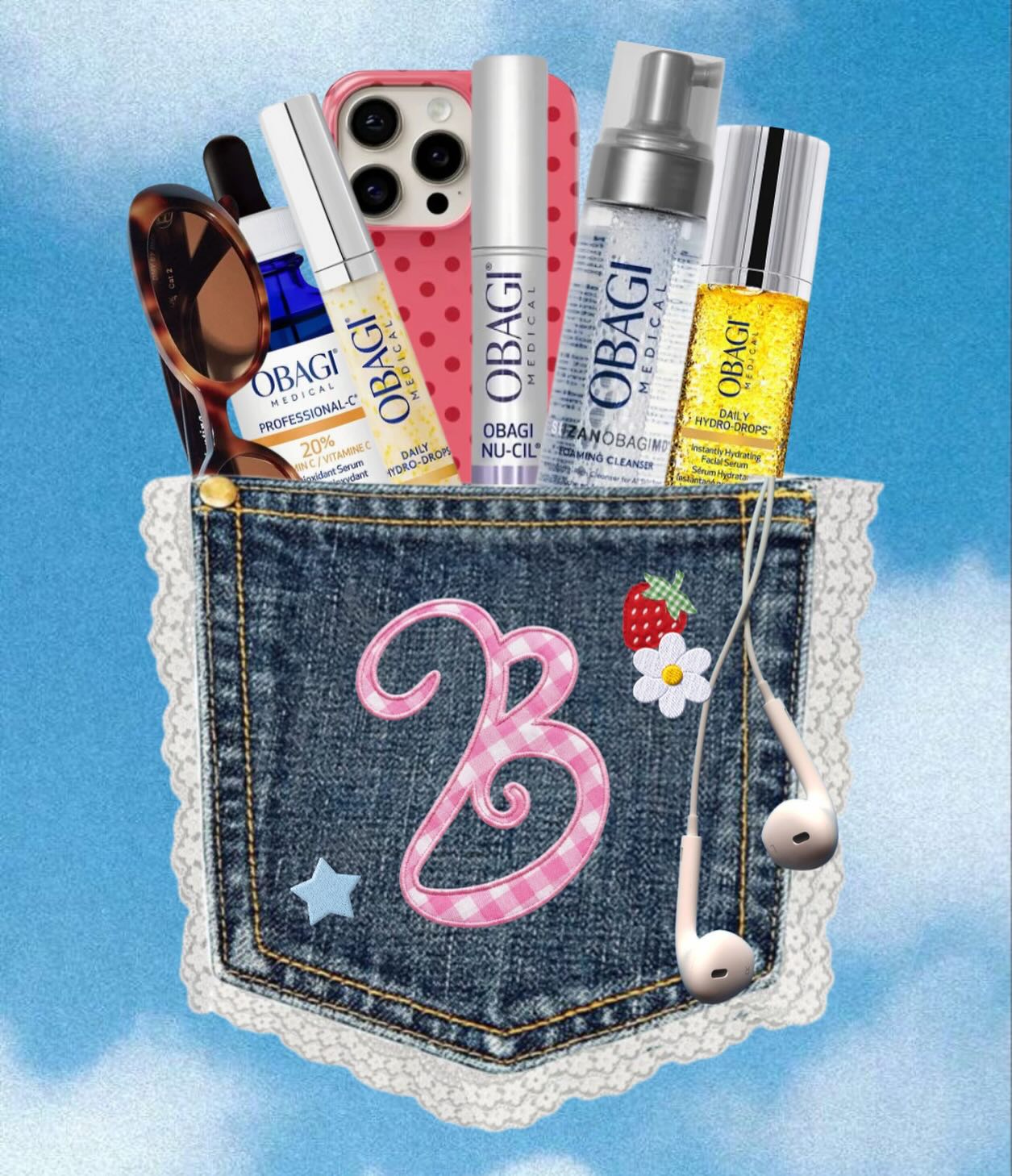 Keeping Obagi in our back pocket. 😉👖 Obagi products are 20% off until May 16th.