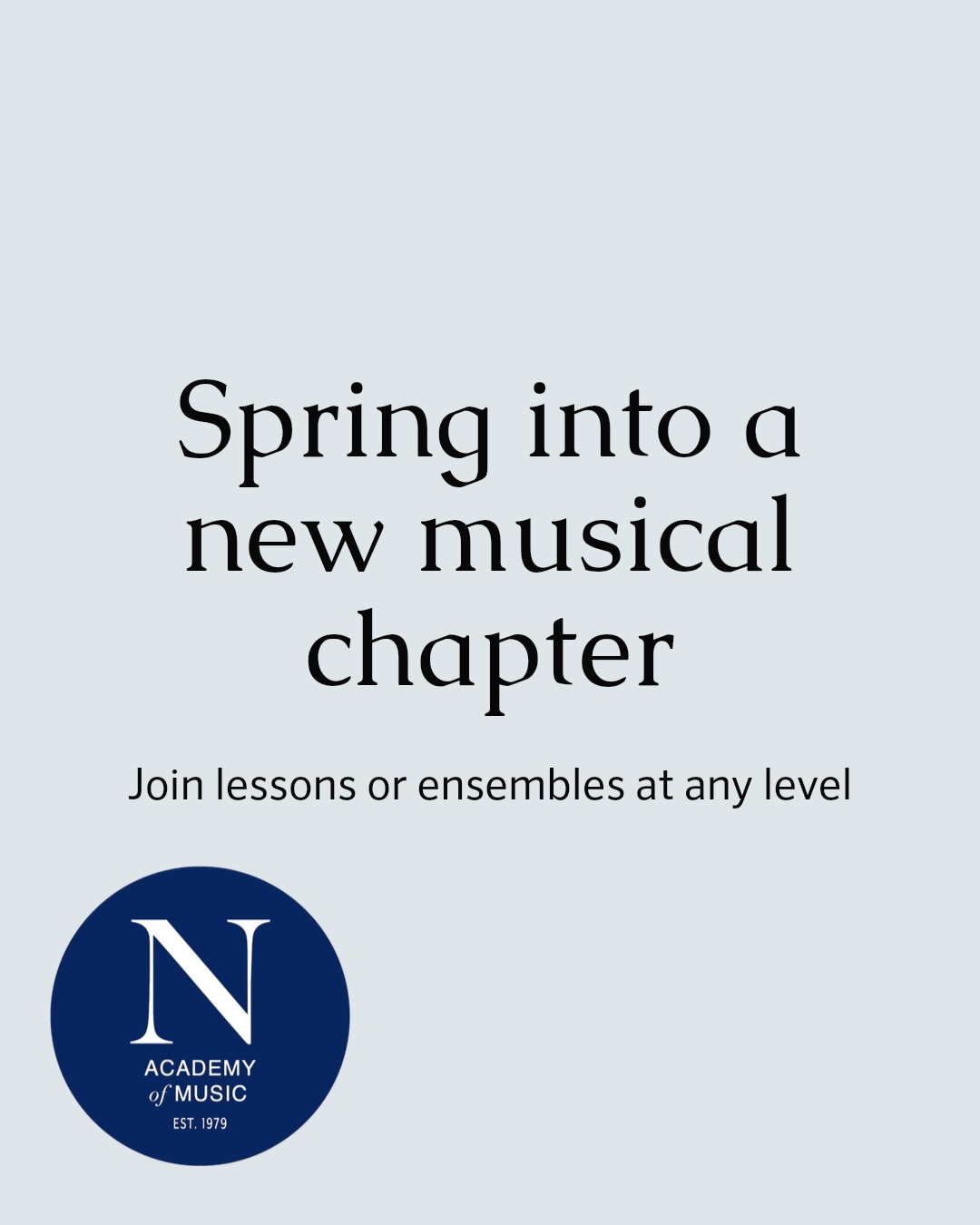 Ready to refresh your musical path next term?
Spring is a great time to plan ahead for new lessons or to join our ensembles at Newpark Academy of Music. Whether you're picking up an instrument for the first time or returning to your practice, we offer welcoming classes for all ages and levels.
Learn more about what's on at www.newparkmusic.ie