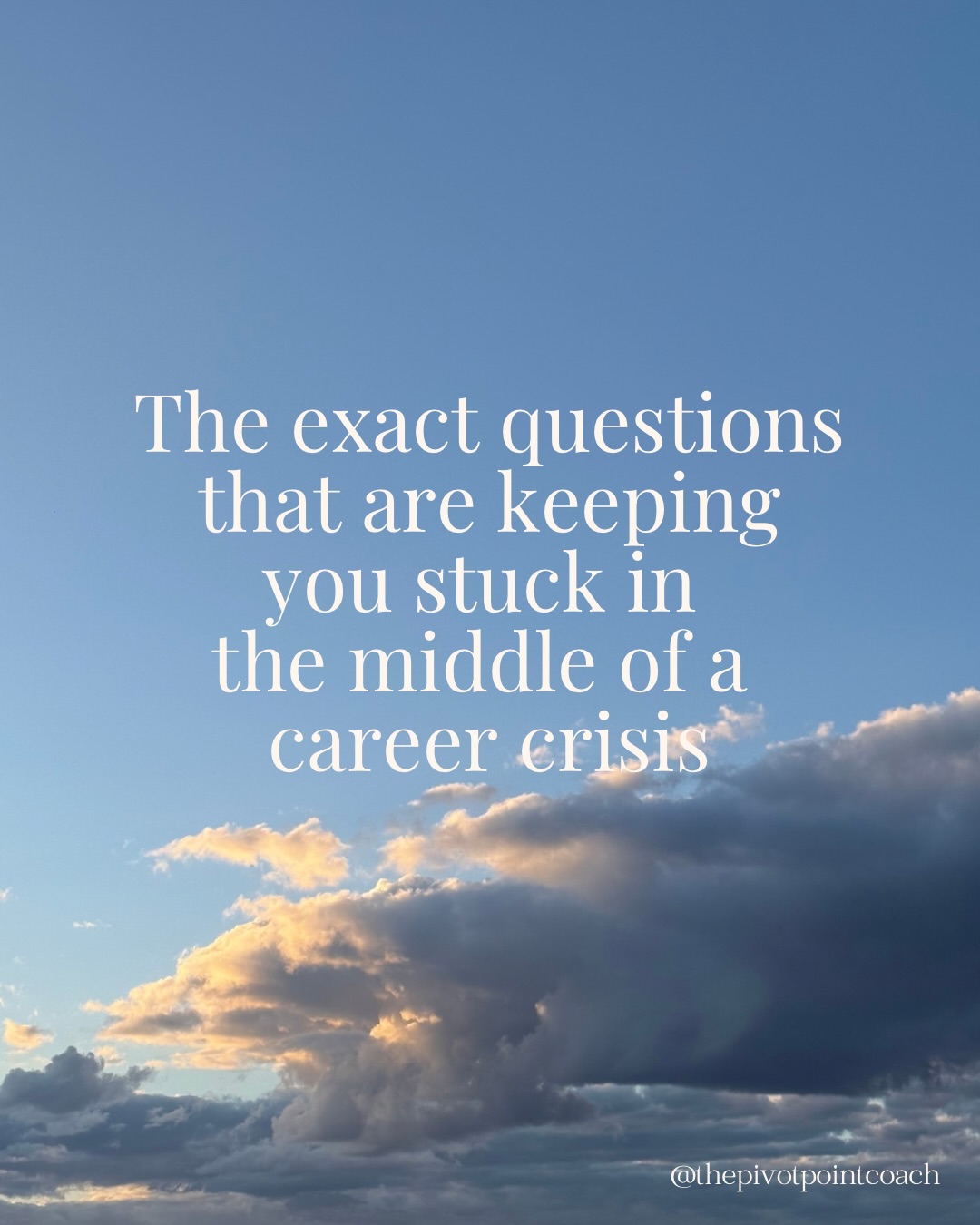 Career confusion is exhausting on its own. But it’s the questions on a loop at 2am that really wear you down.
The maddening thing is that none of them have a clean answer, which is exactly why they’re so effective at keeping you stuck. You can’t logic your way through fear.
But you can start to notice which questions are genuinely useful and which ones are just your brain trying to keep you safe in a place you’ve already outgrown.
Which one from this list has been the loudest for you?👇🏼
If you want some help cutting through the noise, comment or DM me the word CAREER and I’ll send you my free Career Clarity Kickstart 🔗
#careerpivot #careercrisis #careerconfusion #careercoachforwomen #lifebydesign