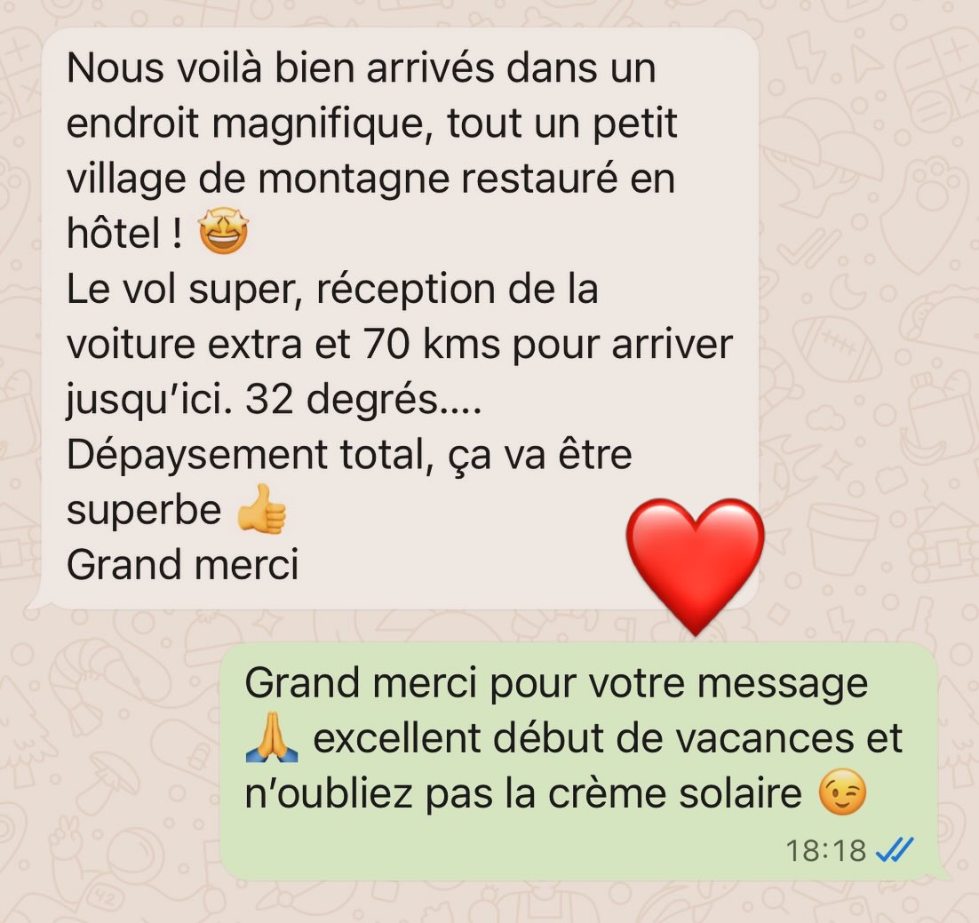 Rien ne me fait plus plaisir que de recevoir vos messages💙. Merci pour votre confiance 🫶. Oohmygreece c’est vous. 🧿 #happytravel #happycustomers #vacancesderêve #lovegreece #smoothtravel