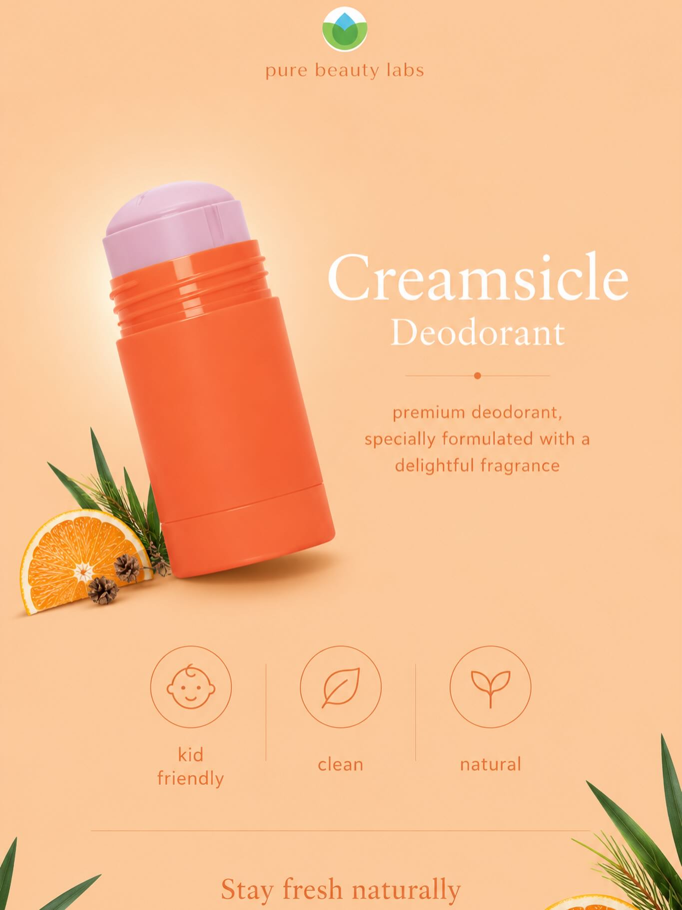In honor of the warmer weather coming up meet one of the best-smelling deodorants of the season Creamsicle Deodorant.
Made with clean, natural, kid-friendly ingredients for a fresh feel all day long. Stay confident, smell amazing, and keep it clean this spring & summer ✨
#pureabutylabs #makeup #clean #hackensacknj #deodorants