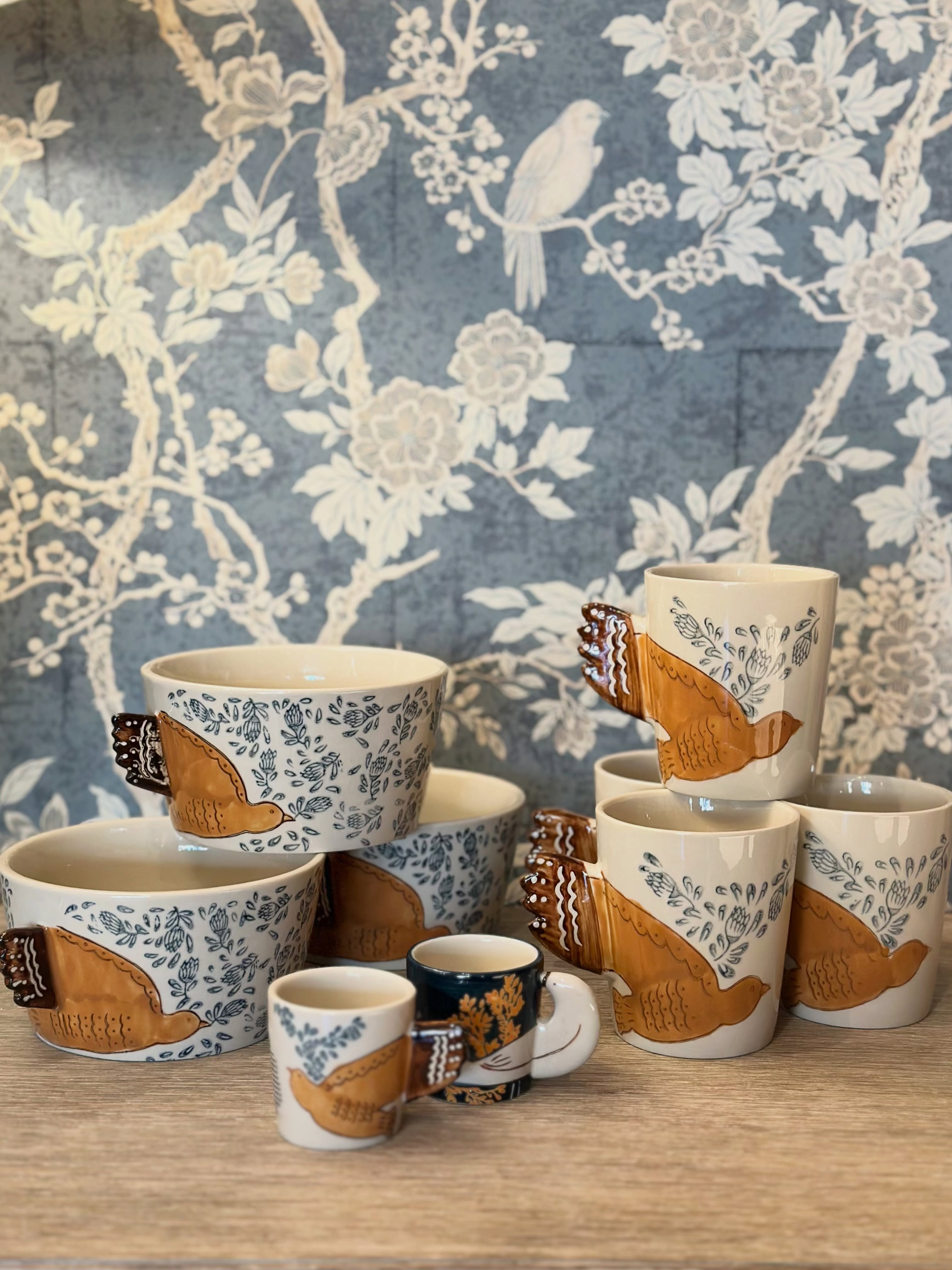 Restocked at last… our hand finished Hezha Dove collection is back after flying out of the showroom 🕊️
We know so many of you missed out… or are already wanting more, so be quick and get in touch before it disappears again ✨
#crockery #tableware #handfinished #bloomingville #springtablescape