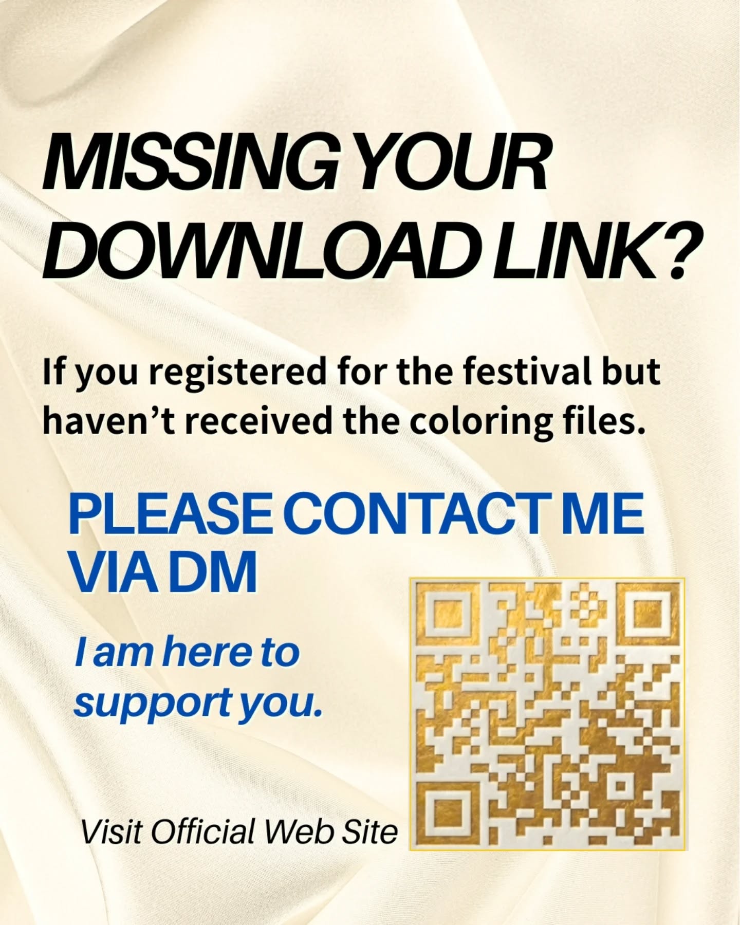 Did you register for the "MIRAI no IRO no WA" coloring festival but haven't received the download email?
Sometimes, emails can get lost or filtered into spam folders. If you are having trouble, please don't worry! Send me a DM, and I will personally help you get your coloring sheets.
I want to make sure everyone can enjoy the festival. Let's color together!
→→→→→→→→→→→
「MIRAI no IRO no WA」国際塗り絵フェスティバルに参加登録したのに、ダウンロードメールが届いていない方はいらっしゃいませんか?
メールが迷子になったり、迷惑メールフォルダに振り分けられてしまったりすることが稀にあります。 もしお困りでも、どうぞご安心ください! 私にDM(ダイレクトメッセージ)をいただければ、塗り絵を無事にお手元に届けられるよう、私が直接サポートさせていただきます。
参加者全員にこのフェスティバルを心から楽しんでいただきたいと願っています。 一緒に色の世界を楽しみましょう!
#MIRAIColoringFestival #coloringtherapy #フェスティバル #Coloring
