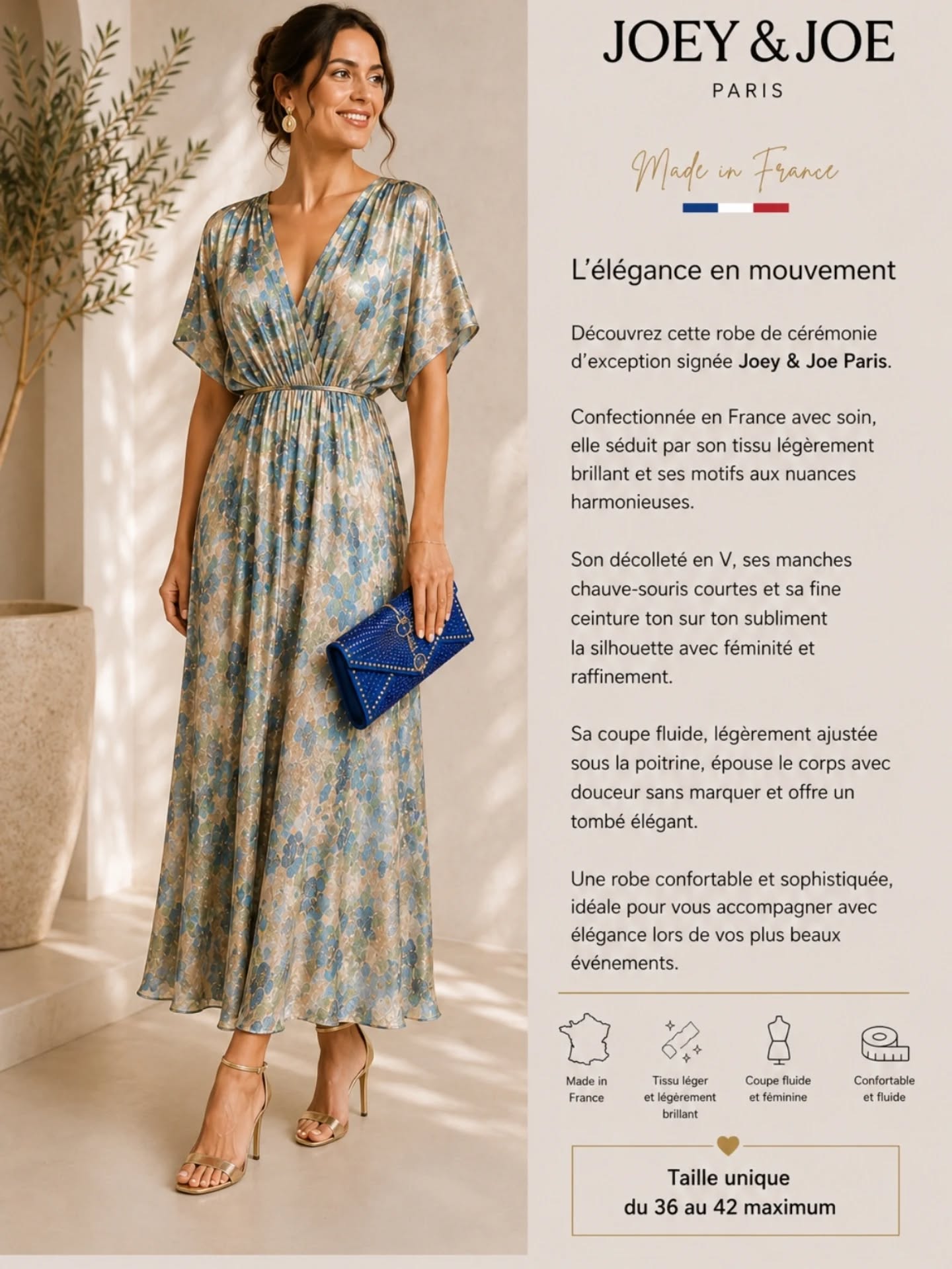 ✨ Élégance, féminité & savoir-faire français ✨
Découvrez nos robes de cérémonie signées Joey & Joe Paris 🇫🇷
Deux univers, deux styles : 🤍 une robe lumineuse aux nuances délicates et légèrement brillantes, 🖤 une robe noire en dentelle raffinée, intemporelle et élégante.
Des coupes fluides et confortables pensées pour sublimer toutes les silhouettes avec féminité et modernité.
✨ Taille unique — convient du 36 au 42 maximum.
Disponibles chez Loulou Studio au Val d’Oingt