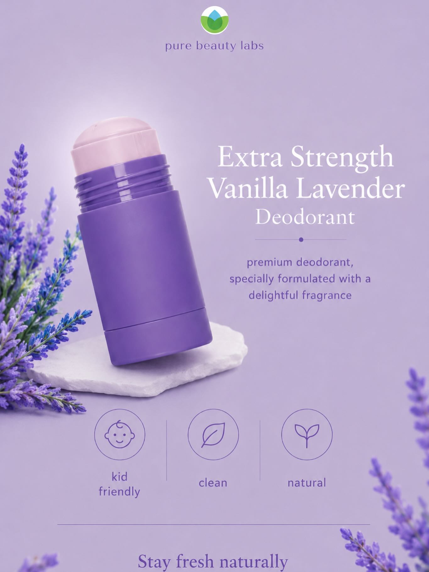 “Lavender Bliss” A calming floral fragrance with soft lavender notes and a fresh, clean finish. Delicate yet long-lasting for an effortlessly refreshing scent.
#purebeautylabs #lavender #clean