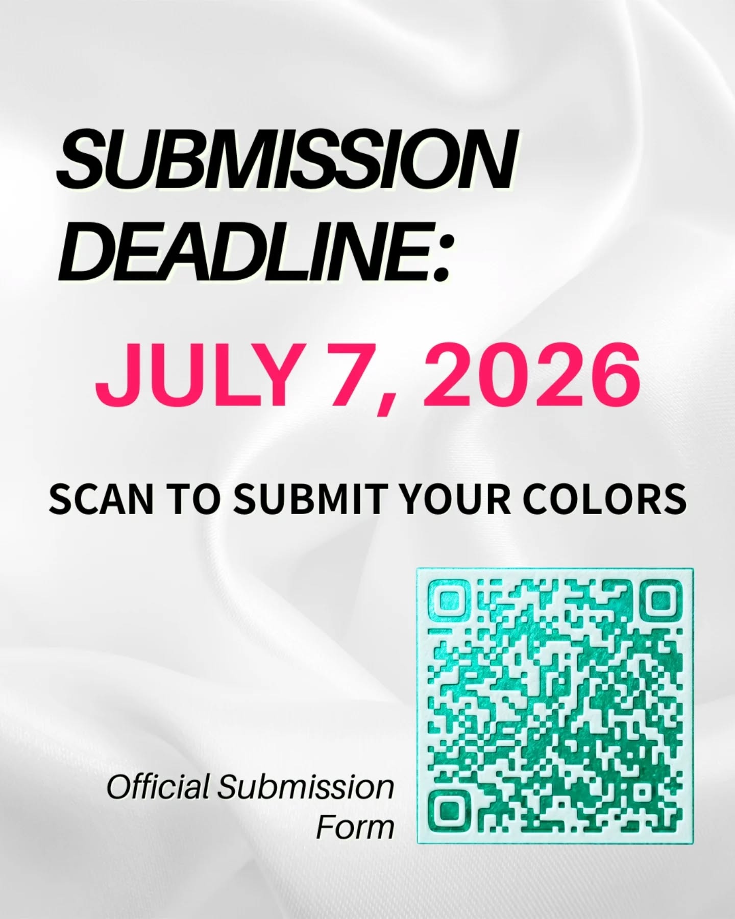 【Submission Deadline: July 7, 2026】
Your artwork, infused with the heart of "Okagesama," becomes a color that weaves our world.
Your creation will be woven with colors from every corner of the globe into a single, unique "Collective Art." Please deliver the essence of "Okagesama" from your heart by infusing it into your work.
■ 3 Steps to Submit
1. Photograph Your Work
・Brightly lit (Natural or bright indoor light)
・Straight from above
・No shadows
Capturing your colors exactly as you envisioned them.
2. Check the Format
・Formats: PDF / JPEG / PNG (Max 10MB)
・Hand-colored only (Digital coloring is not accepted)
3. Submit Your Work
While a group representative may handle the registration, each artwork must be submitted individually to ensure every artist's name is correctly linked to their piece.
If you are submitting for a large group and find individual uploads difficult, please feel free to contact us via DM. We are here to support you.
○ For those who have not yet registered for participation, please scan the QR code in the image.
Let’s welcome the moment the world's colors gather on July 7th together. 🎨
◎ Save this post for easy reference when you're ready to submit. 🔖
@mirai_peaceartist
››››››››››››››››››››
【作品提出期限:2026年7月7日】
おかげさまの想いを込めたあなたの作品が、世界を紡ぐ色となります。
世界各地から届く色とともに、あなたの作品はたったひとつの「コレクティブアート」へと紡がれます。あなたの心にある「おかげさま」の想いを、作品に載せて届けてください。
■ 作品提出の3ステップ
1 作品を撮影する
・明るい場所で撮る
・真上から真っ直ぐに撮る
・影を入れない
※作品に宿る色彩を、あなたのイメージ通りに再現するために。
2 形式を確認する
・形式
・PDF / JPEG / PNG(10MB以内)
・手描き作品のみ(デジタル着彩は対象外です)
3 作品を提出する
参加登録は団体の代表者のみでOKですが、作品提出はお名前と作品を紐づけるため、お一人ずつのご提出をお願いしています。
大人数の団体でご提出が難しい場合は、DMにてお気軽にご連絡ください。ご対応いたします。
○ まだ参加登録がお済みでない方は、画像内のQRコードから参加登録をお願いします。
7月7日、世界中から色が集まるその瞬間を、一緒に迎えましょう。🎨
◎ 提出方法をすぐ確認できるよう、この投稿を保存しておくことをお勧めします🔖
@mirai_peaceartist
#MIRAIColoringFestival #coloringtherapy #フェスティバル #Coloring