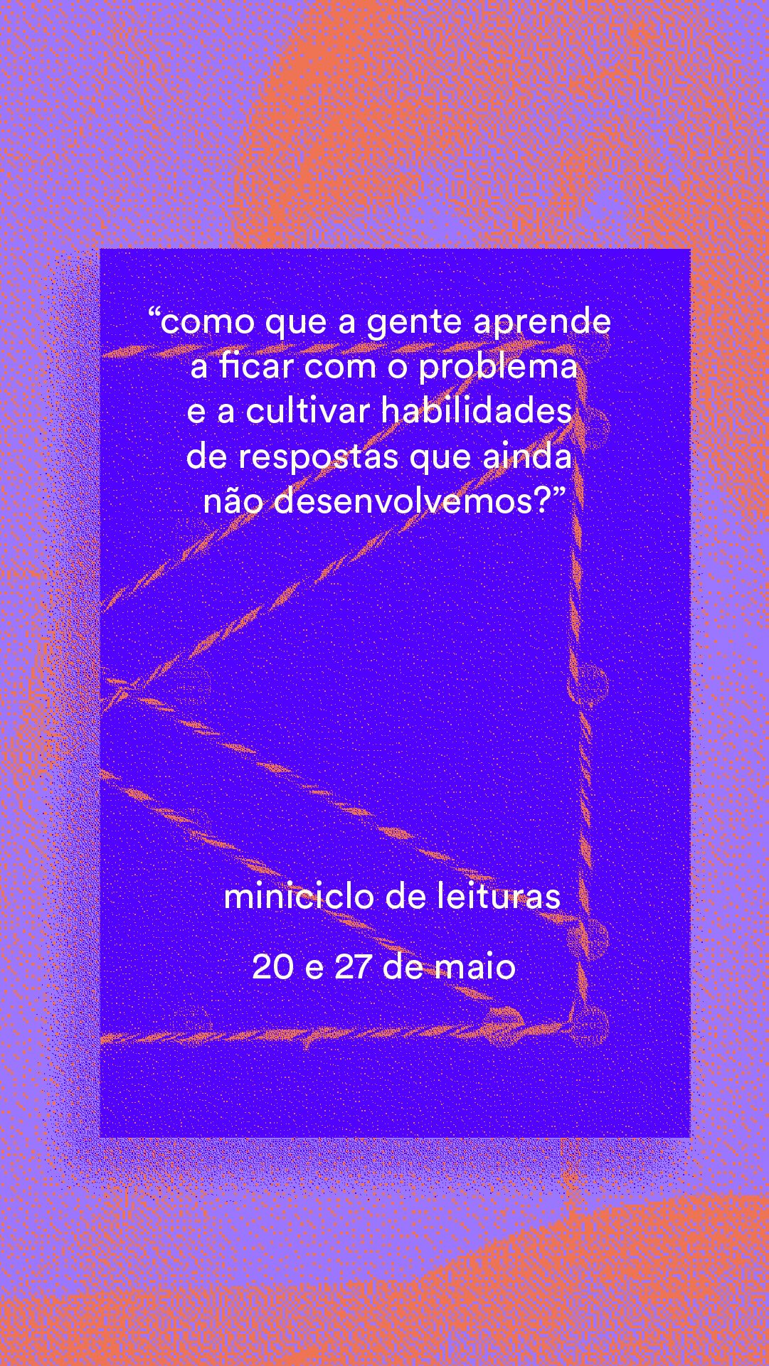 O livro “Ficar com o problema: fazer parentes no Chthuluceno” foi publicado em português pela n-1 editora, com tradução de Ana Luiza Braga. Em 2020, quando teve início o processo de tradução, Ana Luiza e Zoy Anastassakis pensaram em organizar uma série de encontros online para ler o livro na companhia de mais pessoas. Foi assim que brotou a semente do programa de estudos independentes em humusidades. Após o término da leitura do livro, vieram muitos outros ciclos, inicialmente organizados a partir da vontade do grupo em ler as autoras citadas por Haraway, que ela nomeia de suas companheiras de viagem. Desde então, não paramos de nos encontrar para ler e pensar junto. Em 2023, quando o livro foi lançado em português, Zoy foi convidada pela n-1 a compor uma roda de conversa, junto a Ana Luiza Braga, Joana Cabral de Oliveira e Fernanda Gomes. O vídeo da conversa está disponível no link: https://tinyurl.com/roda-haraway.
Comemorando os dez anos do livro e os seis anos de encontros de leitura no humusidades, lançamos um pacote especial de aniversário, composto por dois encontros síncronos para discussão das principais questões do livro, um caderno de leitura, contendo a apresentação em texto do resumo das discussões, e o acesso a um dos ciclos anteriores do programa. Inscrições pelo formulário: https://tinyurl.com/10anosharaway (link clicável na bio do perfil)