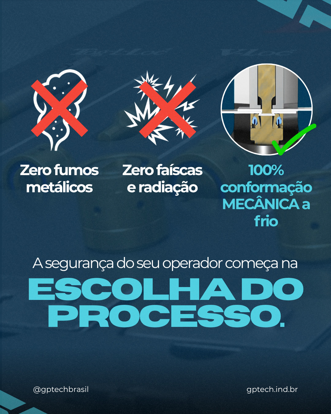 Na soldagem, o operador convive com fumos tóxicos, faíscas, radiação UV e calor extremo a cada turno. Com o PontoTech, nenhum desses riscos existe. A conformação MECÂNICA a frio une chapas sem calor, sem emissão de gases e sem necessidade de EPIs especiais para proteção térmica. Segurança do trabalhador que começa na escolha do processo de união.
Fale com um especialista agora mesmo! (Link na Bio)