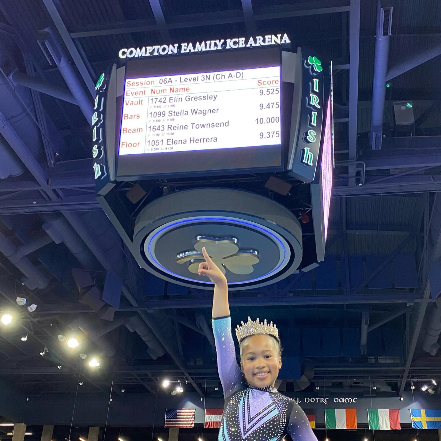 PERFECTION for Reine on beam!! This is Platinum’s first-ever 10.0 on beam! #PlatinumPride 💜🩵