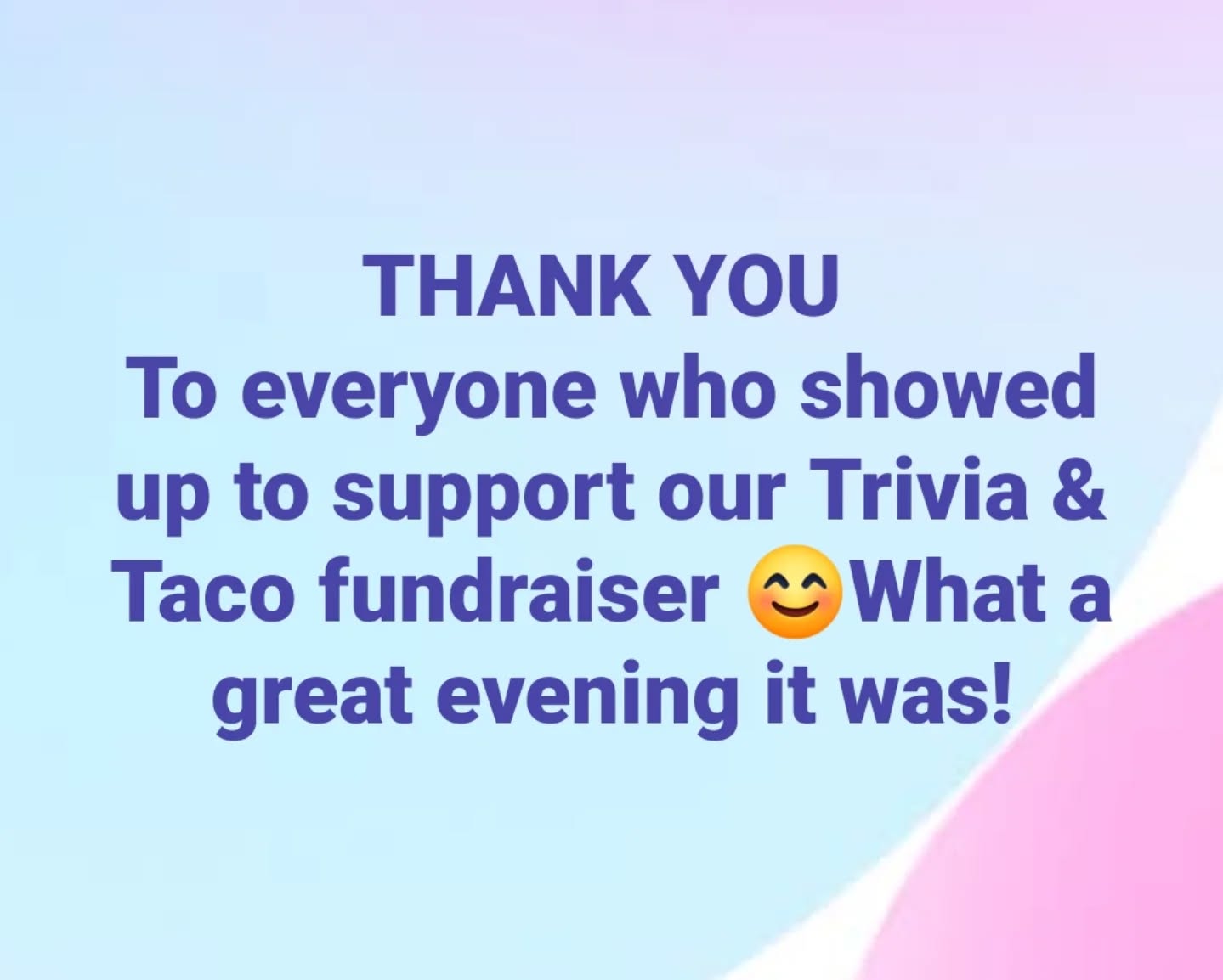 We couldn't do it without our community! Thank you to everyone!