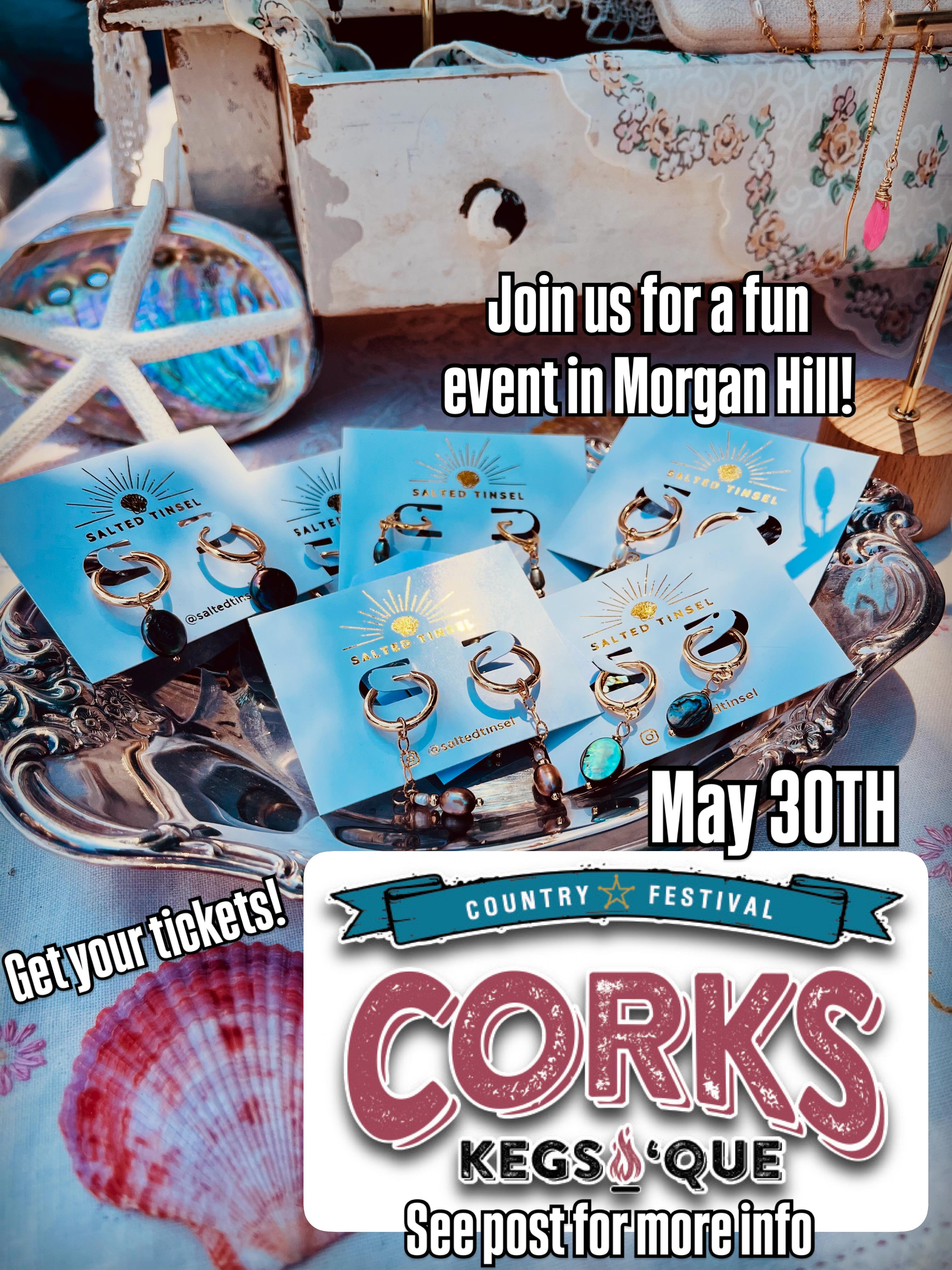 Get your tickets…✨✨✨
We are excited to be part of this awesome event Corks, Kegs & Que, May 30th 5-10PM, in Morgan Hill at Thornson’s Arena with @santaclarawines & @destination_downtown_mh . Click the link in our bio to get your tickets while they are still available! Use code SHOP to get 10$ off right now!
We will be there with plenty of beautiful, handcrafted jewelry items for your collection! Come stop by our vintage studio on wheels and say Hi!
We look forward to enjoying music, great food, dancing, and many awesome vendors with you all! ✨✨✨✨✨