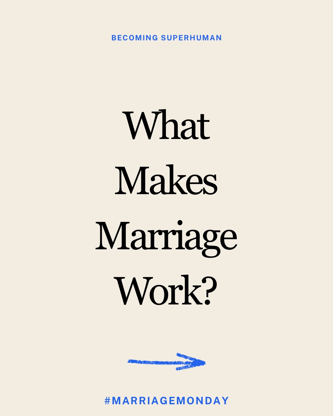 What makes marriage work?
It isnât found in a formula or a checklist. It is found in the daily, intentional choice of two people to become the best versions of themselvesâthe type of person you would actually want to live with.
A great marriage thrives when you stop focusing on âyour wayâ and start prioritizing the well-being of your spouse. When both people are unwaveringly and unconditionally committed to acting in the otherâs best interest 100% of the time, you build a foundation that can weather any storm.
This is the exponential power of two becoming one.
Download a sample of our new book, Becoming Superhuman, at the link in my bio.
#MarriageMonday