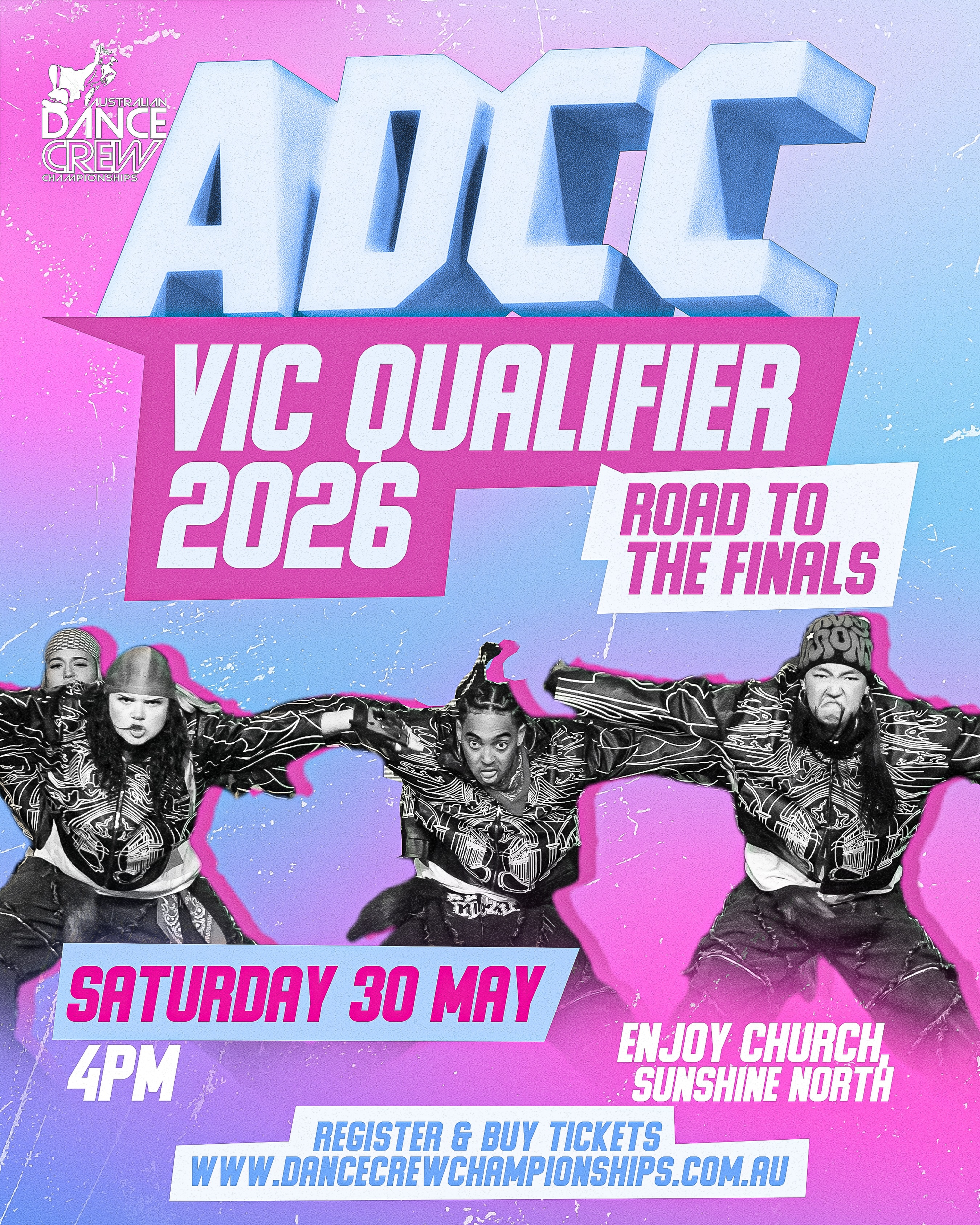 Road to the Finals 2026! ๐๐ฝโจ
Our very last ADCC Qualifier in Australia is gonna be worth the wait! VIC itโs all going down 30 May!! This is the last week to register for Crews, Trios, Soloists and Showcases. We canโt wait to witness the talent in Melbourne when dancers go head to head to earn their spot at our Finals ๐ Tickets now on sale via our website. You donโt wanna miss this oneโ๐พ #ADCC26