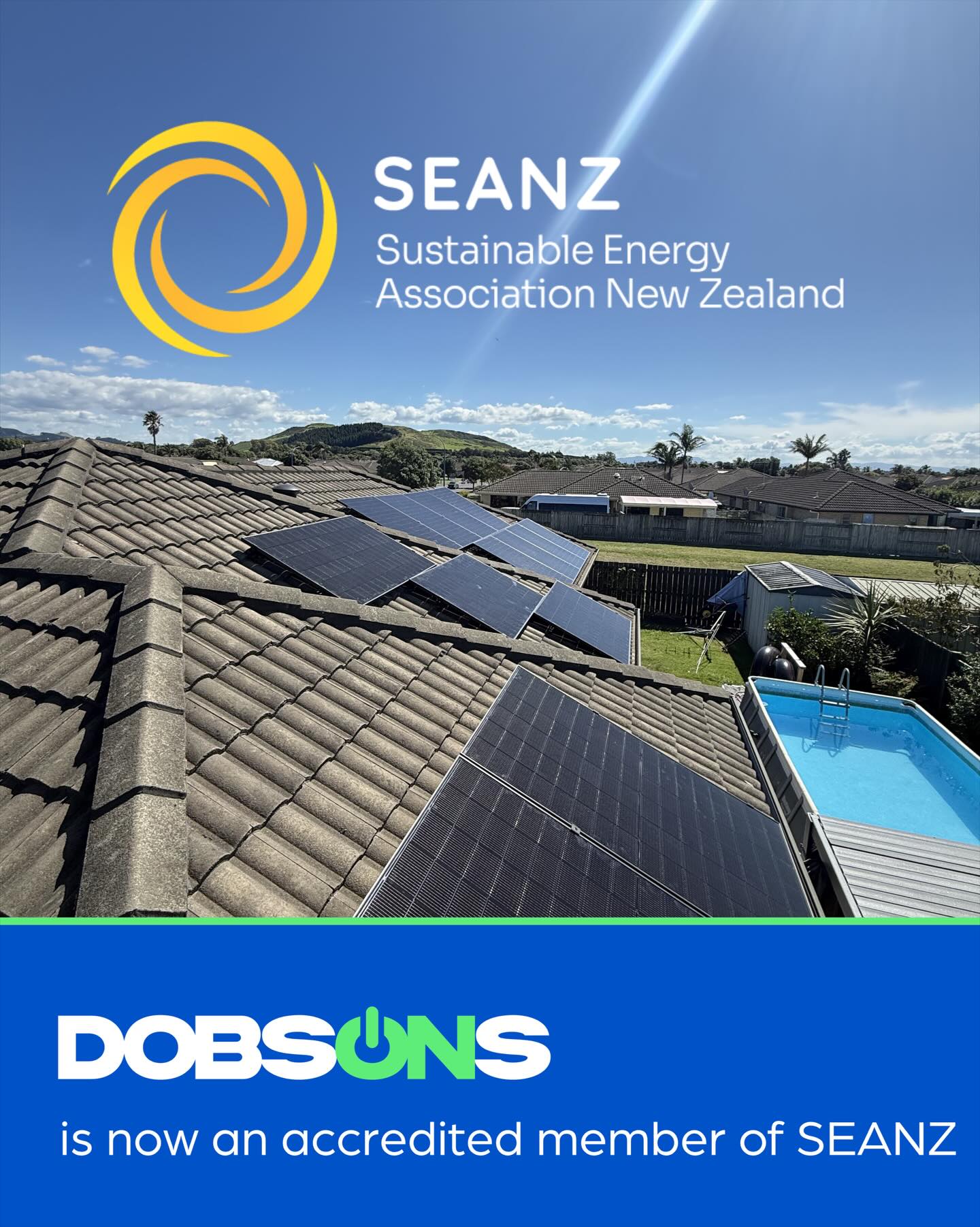 Another step forward for the team at Dobsons ⚡️
We’re now official members of SEANZ - the Sustainable Energy Association of New Zealand.
What does that mean for you?
✔️ Commitment to industry best practises
✔️ Quality-focused installations
✔️ Trusted advice from a local team
✔️ Helping make access to solar & energy finance options easier
It’s all part of our ongoing commitment to providing trusted, future-focused energy solutions for our customers and community.
#solarenergy #SEANZ #bayofplenty