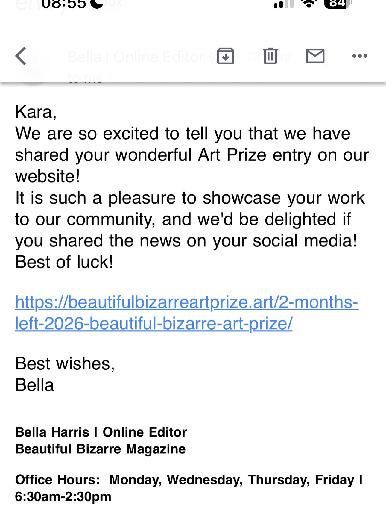 I entered the digital category of @beautifulbizarremagazine and psyched to have my work up on their website. 🥰😍❤️I LOVE all the work they share and now mine is one of them! Check them out. If you’re an artist there are still two months to enter! Find it at https://beautifulbizarreartprize.art/2-months-left-2026-beautiful-bizarre-art-prize/
#beautifulbizzare #popsurrealart #archivalprint #beautifulbizzaremagazine