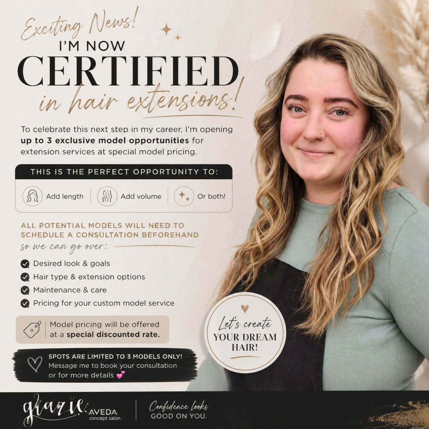Great news! @uniquely_maria is now certified in extensions and is looking for a few models! Call the salon at 715-514-2212 to get your spot!
#hairextensions #eauclaire #eauclairestylist