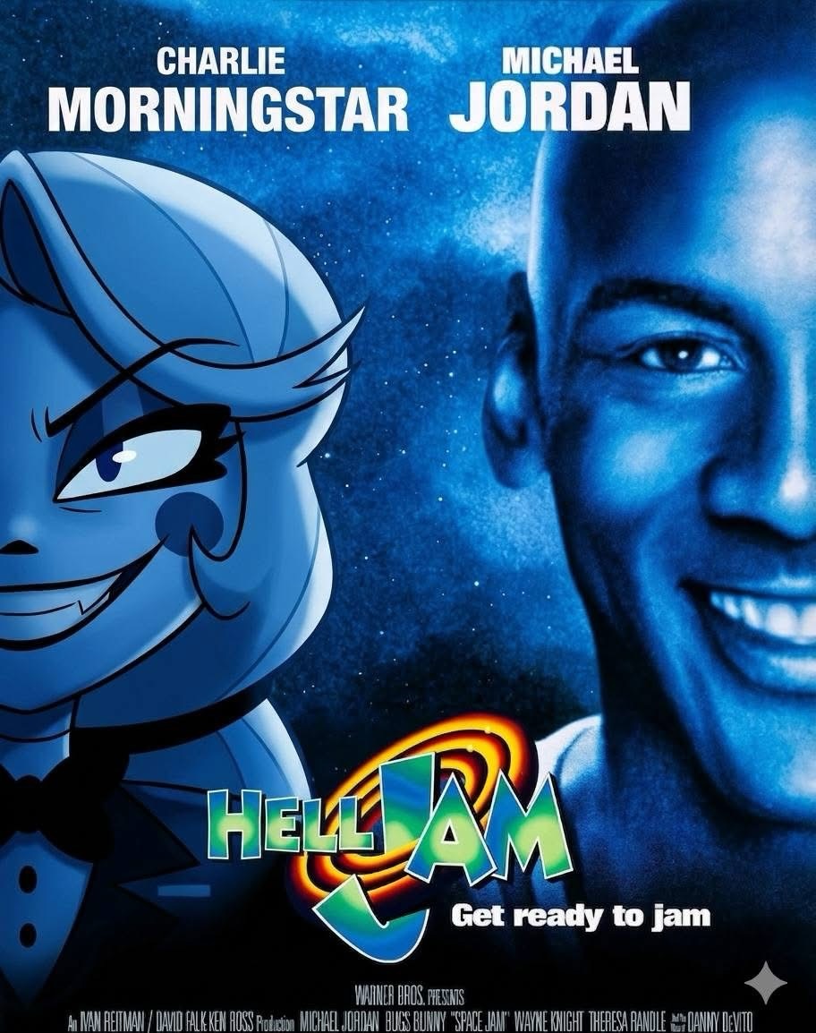 Idk who made this but you wild for this I’d still watch this before I watch @lebron #spacejam ever again #spacejam #hazbinhotel #helluvaboss #lebronjames