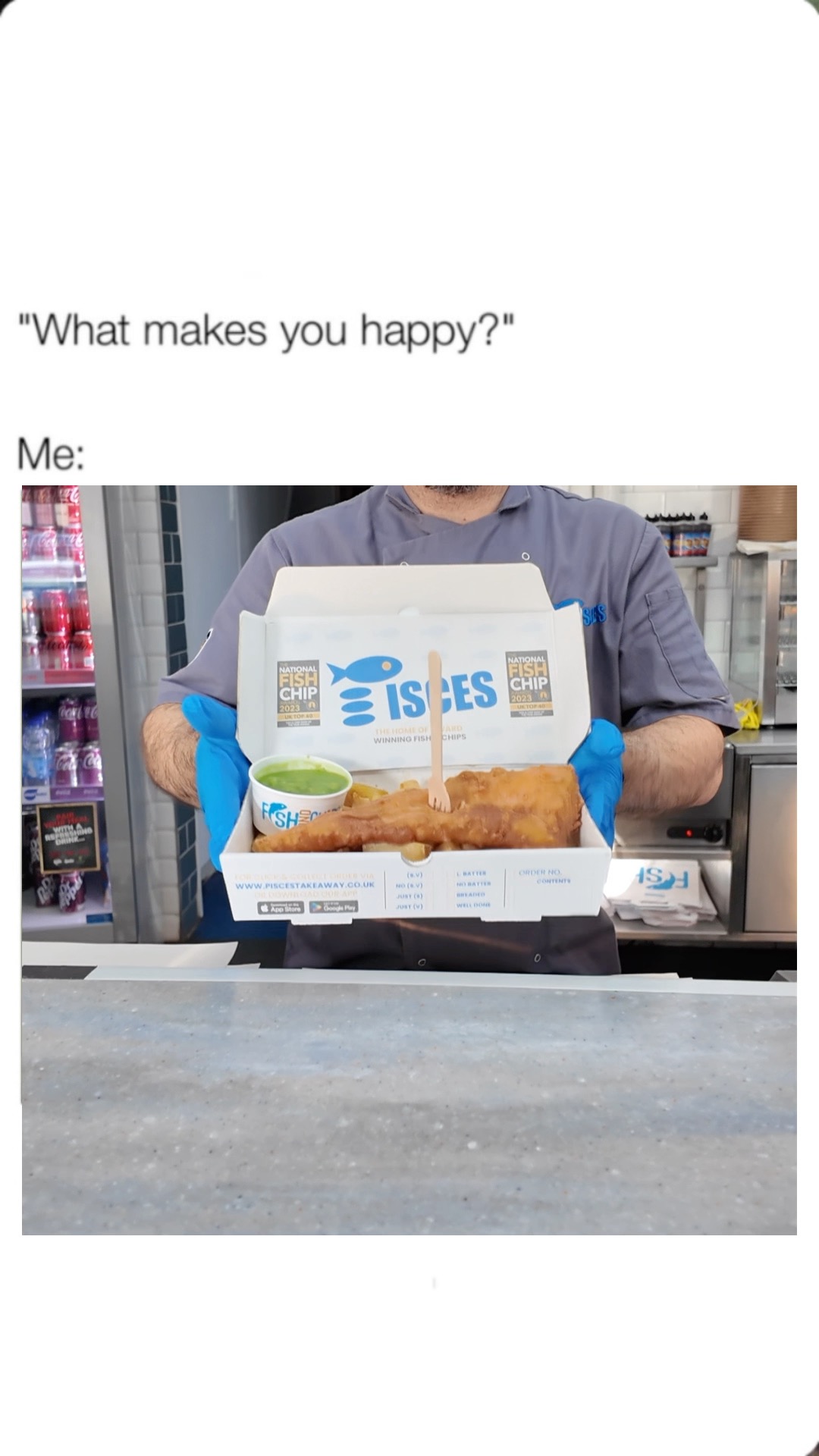 It's the little things π€·π
#delivery #fishandchips #chippy #piscestakeaway #wirral #chips #piscesheswall #local #pisces #localtakeaway