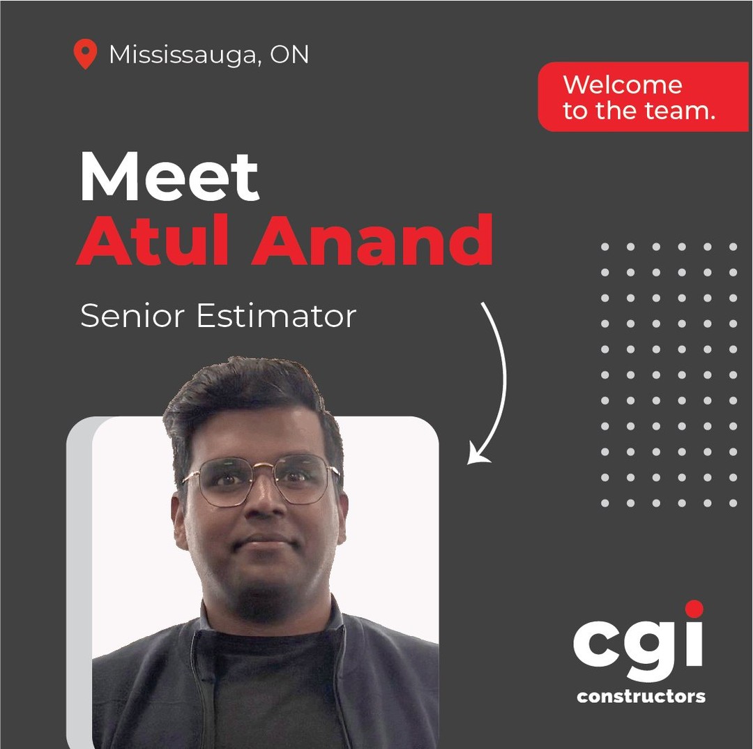 Our team continues to grow across the country! We are pleased to welcome:
- Milan Kumar, our newest Project Coordinator in Victoria
- Quinn Atchison joins our Marketing team as Marketing and Business Development Coordinator in Mississauga
- Atul Anand joins our Estimating team in Mississauga as a Senior Estimator
We’re excited to have them on board and look forward to great things ahead. Welcome to the team!