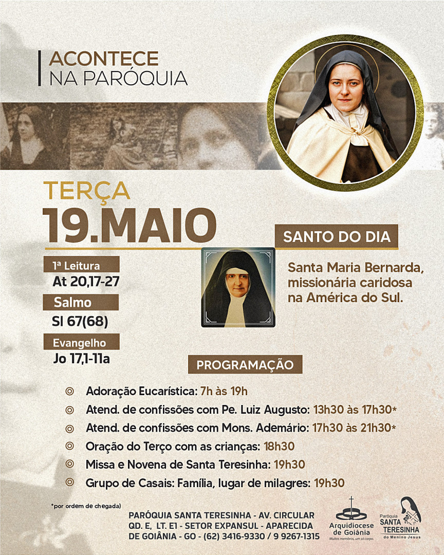 programação dia- 19/05