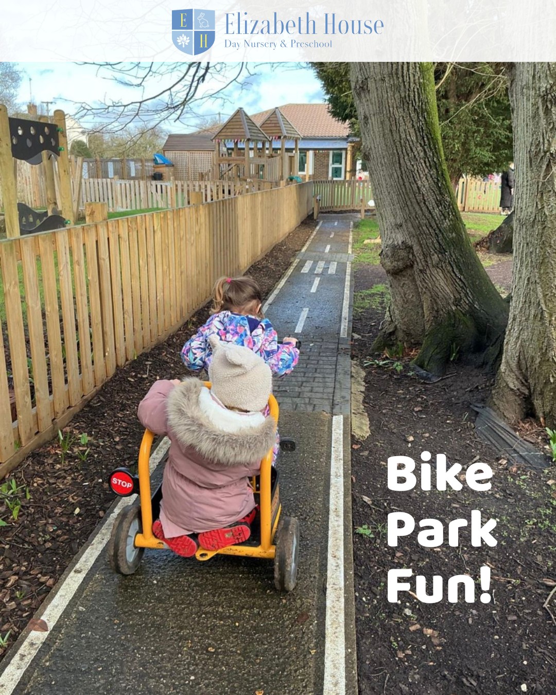 Our bike park has been full of energy recently!
From balancing and pedalling to steering and stopping, the children have been building confidence and developing their coordination through active play.
Itโs a fantastic way to support physical development while having lots of fun outdoors and weโve seen some brilliant progress as children grow in independence and skill. ๐
#preschool #elizabethhousenursery #nursery #earlyyears #eyfs #wallingford #oxfordshire #activeplay #physicaldevelopment #outdoorlearning