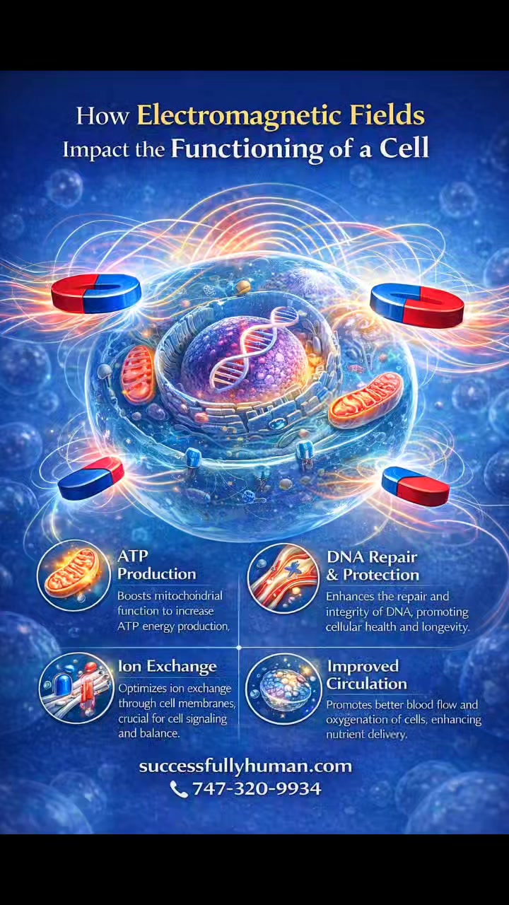 ✨ Your cells are constantly communicating, creating energy, exchanging ions, and restoring balance.
Electromagnetic wellness explores how subtle energetic support may help encourage cellular harmony, vitality, circulation, and overall wellbeing from within.
Curious how energy can support the body at a deeper level?
📲 DM us or visit our YouTube Channel @successfullyhuman143 to learn more.
#SuccessfullyHuman #ElectromagneticWellness #CellularHealth #EnergyHealing #HolisticHealth #MindBodyBalance #NaturalWellness #WellnessTechnology #Vitality #HolisticLiving
✨ Tus células se comunican constantemente, creando energía, intercambiando iones y restaurando el equilibrio.
El bienestar electromagnético explora cómo el apoyo energético sutil puede ayudar a promover la armonía celular, la vitalidad, la circulación y el bienestar integral desde adentro.
¿Tienes curiosidad de cómo la energía puede apoyar al cuerpo a un nivel más profundo?
📲 Envíanos un DM o visita nuestro canal de YouTube @successfullyhuman143 para aprender más.
#SuccessfullyHuman #BienestarElectromagnético #SaludCelular #SanaciónEnergética #SaludHolística #EquilibrioMenteCuerpo #BienestarNatural #TecnologíaDeBienestar #Vitalidad #VidaHolística