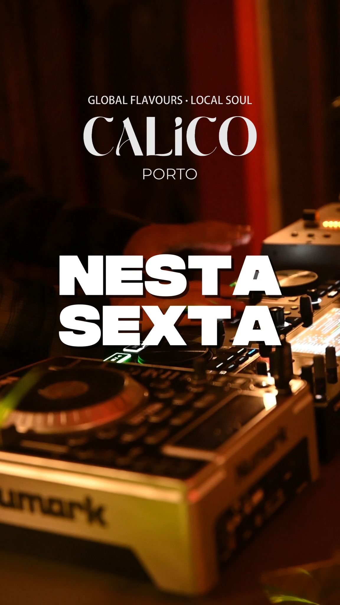 Sexta-feira no Calico.
DJ Dani Rivera e Diana com dança do ventre conduzem a noite num ambiente envolvente, cheio de ritmo, música e energia.
O cenário perfeito para jantar, brindar e começar o fim de semana da melhor forma.
Rua da Meditação, 70 — Porto
Garanta já a sua reserva através do site e beneficie de 5% de desconto na sua fatura.
🇬🇧
Friday at Calico.
DJ Dani Rivera and Diana with belly dance set the tone for the night in an immersive atmosphere filled with rhythm, music and energy.
The perfect setting for dinner, cocktails and starting the weekend in the best way.
Rua da Meditação, 70 — Porto
Book through our website and enjoy 5% off your final bill.
#calicoporto #restaurante #bar #porto #sextafeira